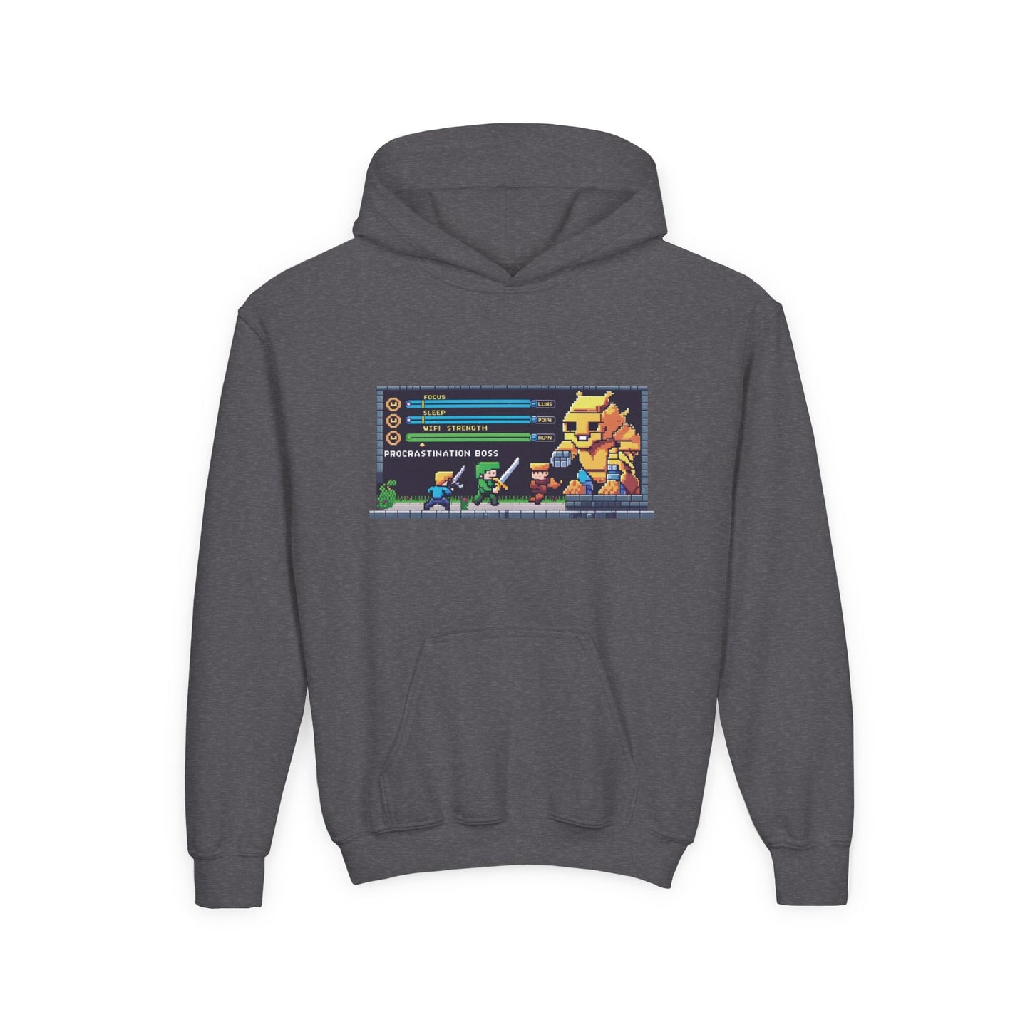 Youth Video Game Graphic Hoodie, Cozy Gaming Sweatshirt, Perfect for Kids, Gamer Gift, Fun Winter Apparel