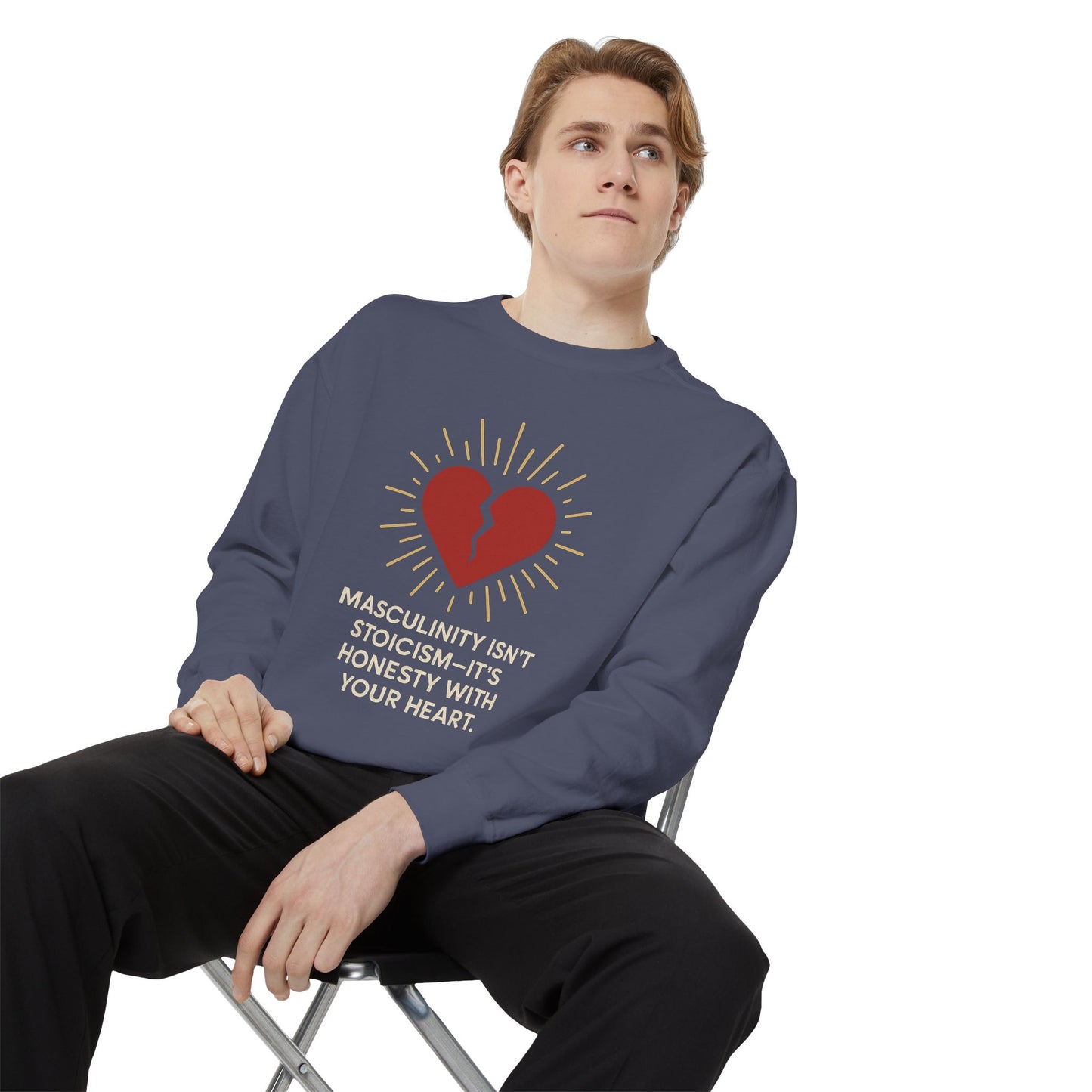 Heartfelt Unisex Sweatshirt - Perfect for Open Conversations, Gifts for Men, Casual Comfort Wear, Self-Expression Apparel