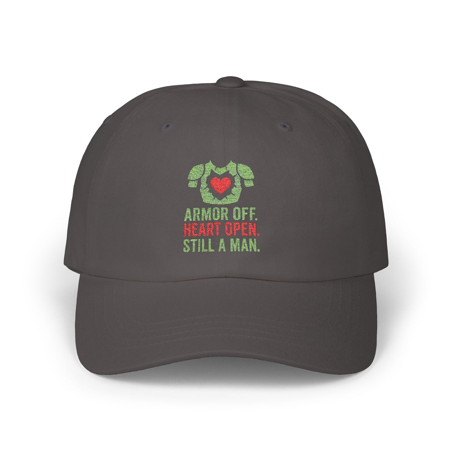 Classic Dad Cap with Heart Design, Casual Gift for Dads, Father's Day Cap, Comfortable Everyday Hat, Unisex Fashion Accessory