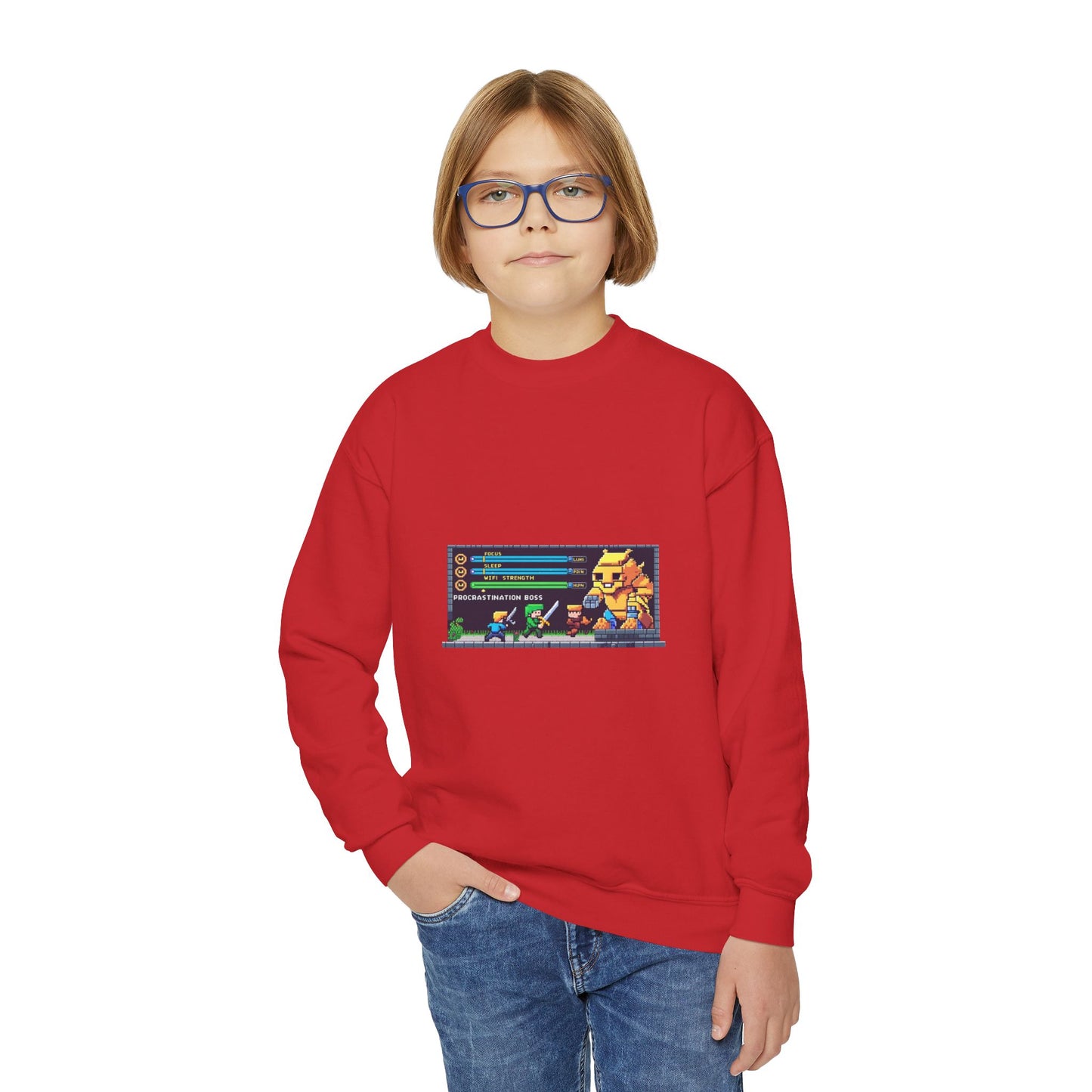 Youth Crewneck Sweatshirt with Fun Animal Design, Cozy Jumper for Kids, Perfect Gift for Birthdays, Holidays, & Everyday Wear
