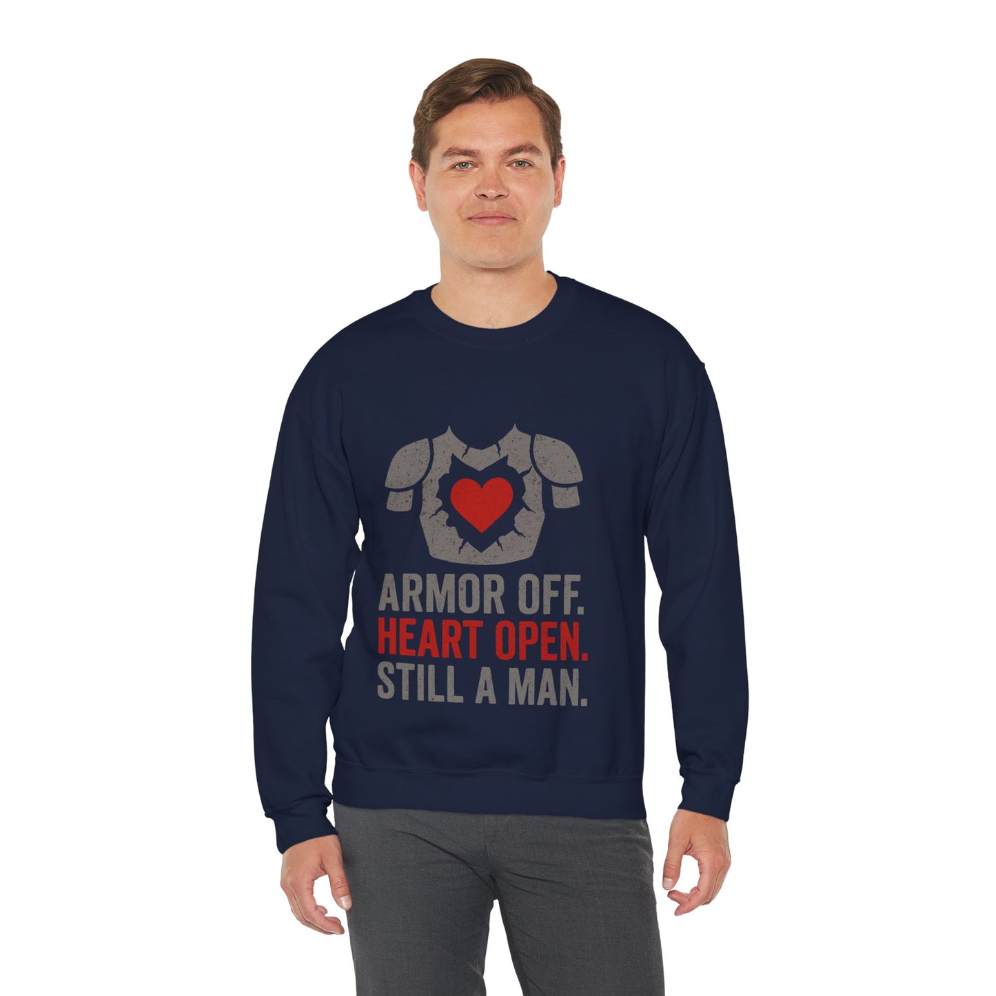 Heartfelt Armor Crewneck Sweatshirt | Cozy Unisex Sweatshirt for Men