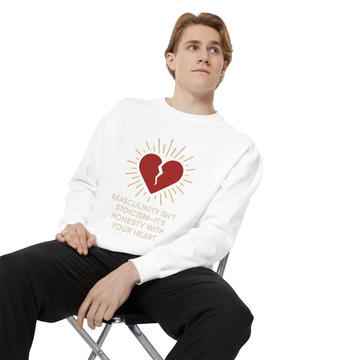 Heartfelt Unisex Sweatshirt - Perfect for Open Conversations, Gifts for Men, Casual Comfort Wear, Self-Expression Apparel