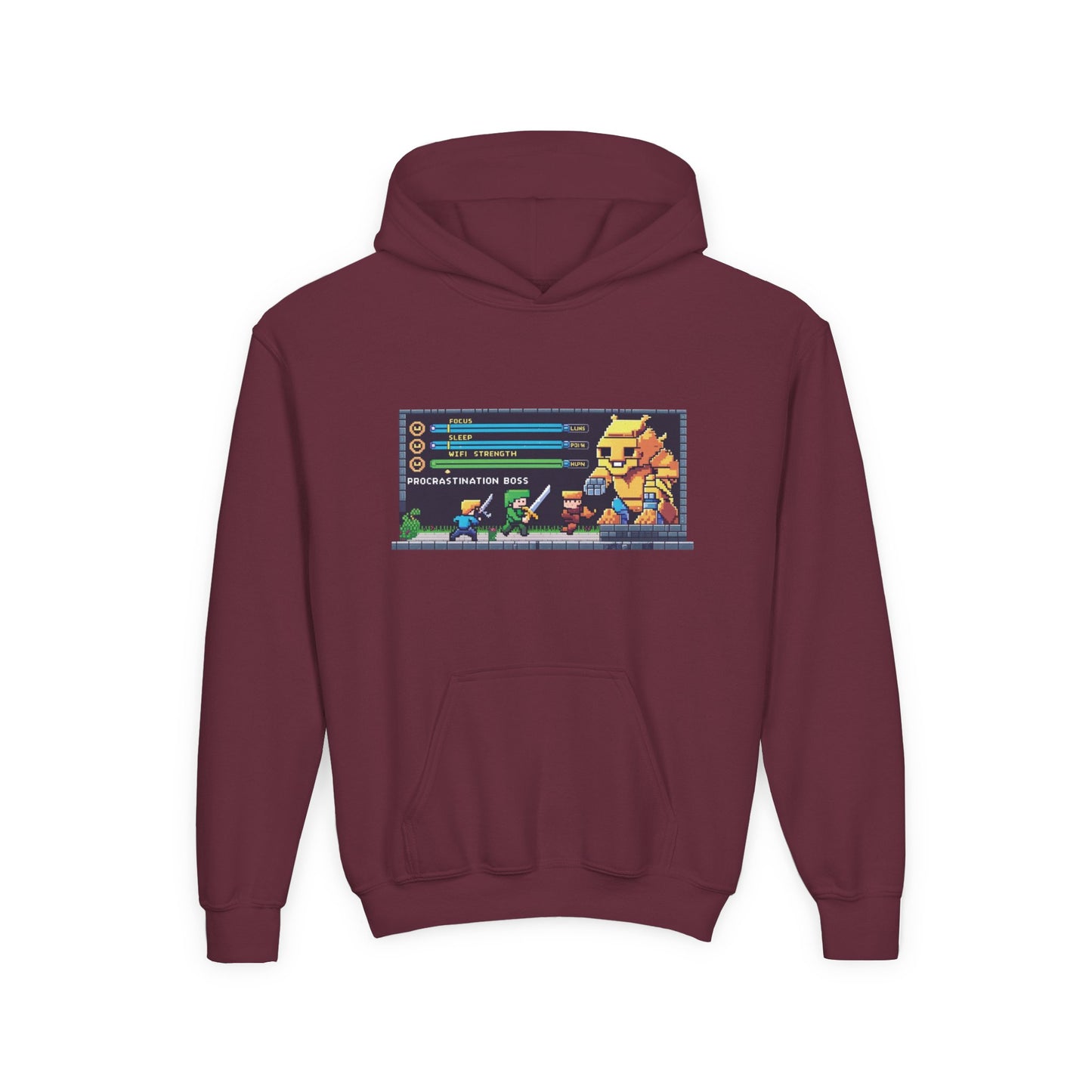 Youth Video Game Graphic Hoodie, Cozy Gaming Sweatshirt, Perfect for Kids, Gamer Gift, Fun Winter Apparel