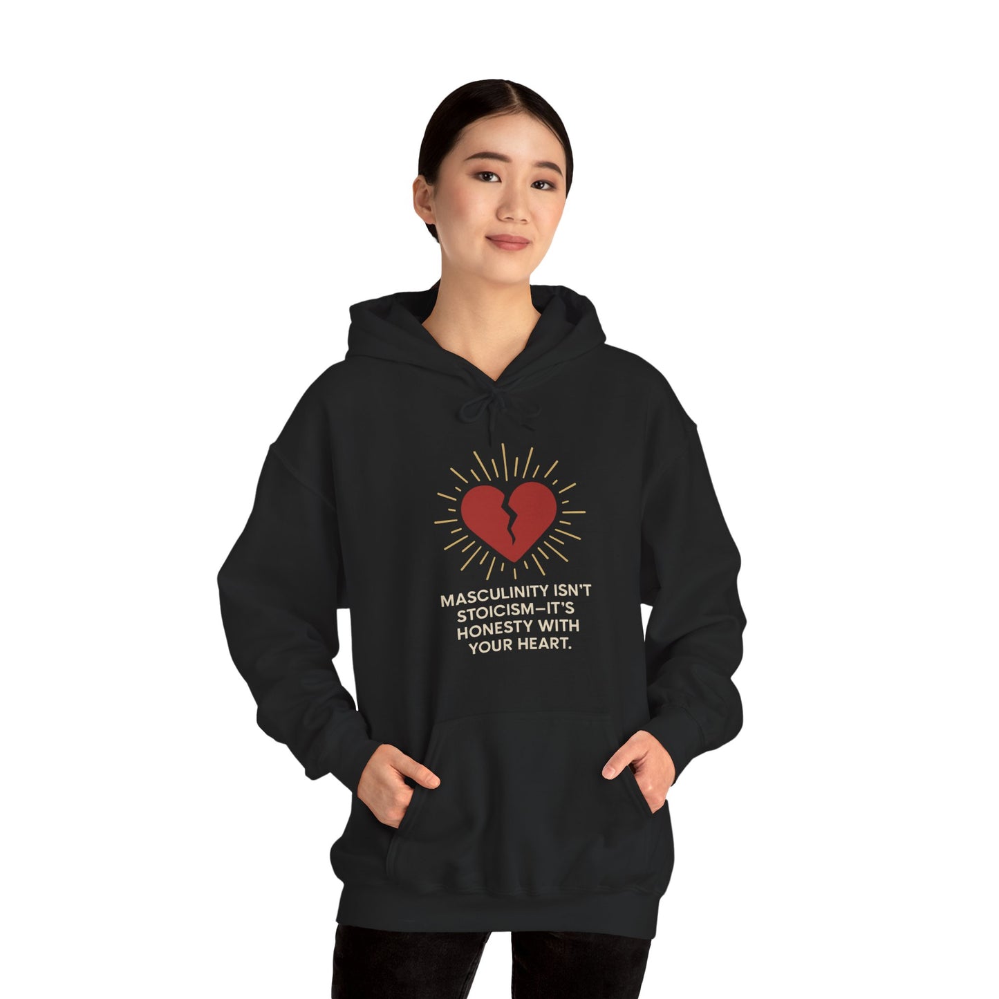 Heartfelt Affirmation Hoodie - Unisex Heavy Blend Sweatshirt, Cozy Gift, Casual Wear, Self-Care Reminder, Modern Style, Gender-Neutral
