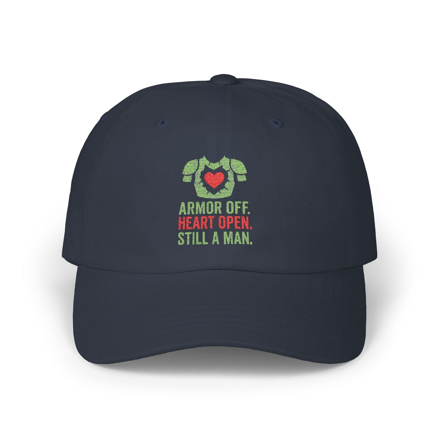Classic Dad Cap with Heart Design, Casual Gift for Dads, Father's Day Cap, Comfortable Everyday Hat, Unisex Fashion Accessory