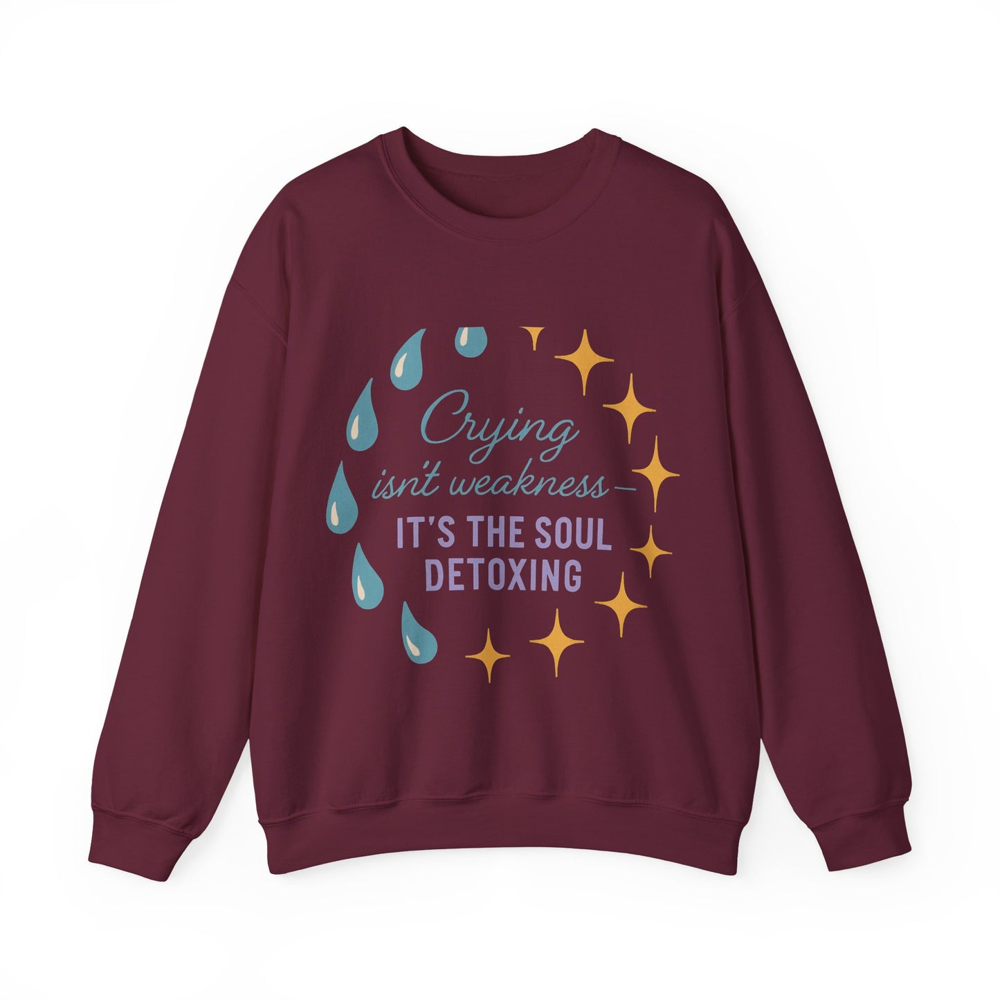 Soul Detoxing Unisex Crewneck Sweatshirt, Emotional Support Apparel, Comfort Gift, Inspirational Clothing, Cozy Layering Piece