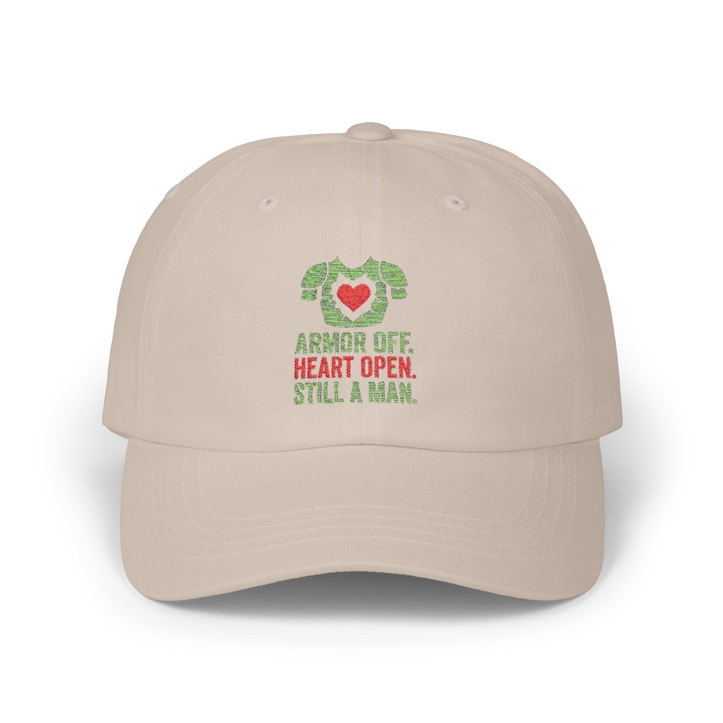 Classic Dad Cap with Heart Design, Casual Gift for Dads, Father's Day Cap, Comfortable Everyday Hat, Unisex Fashion Accessory