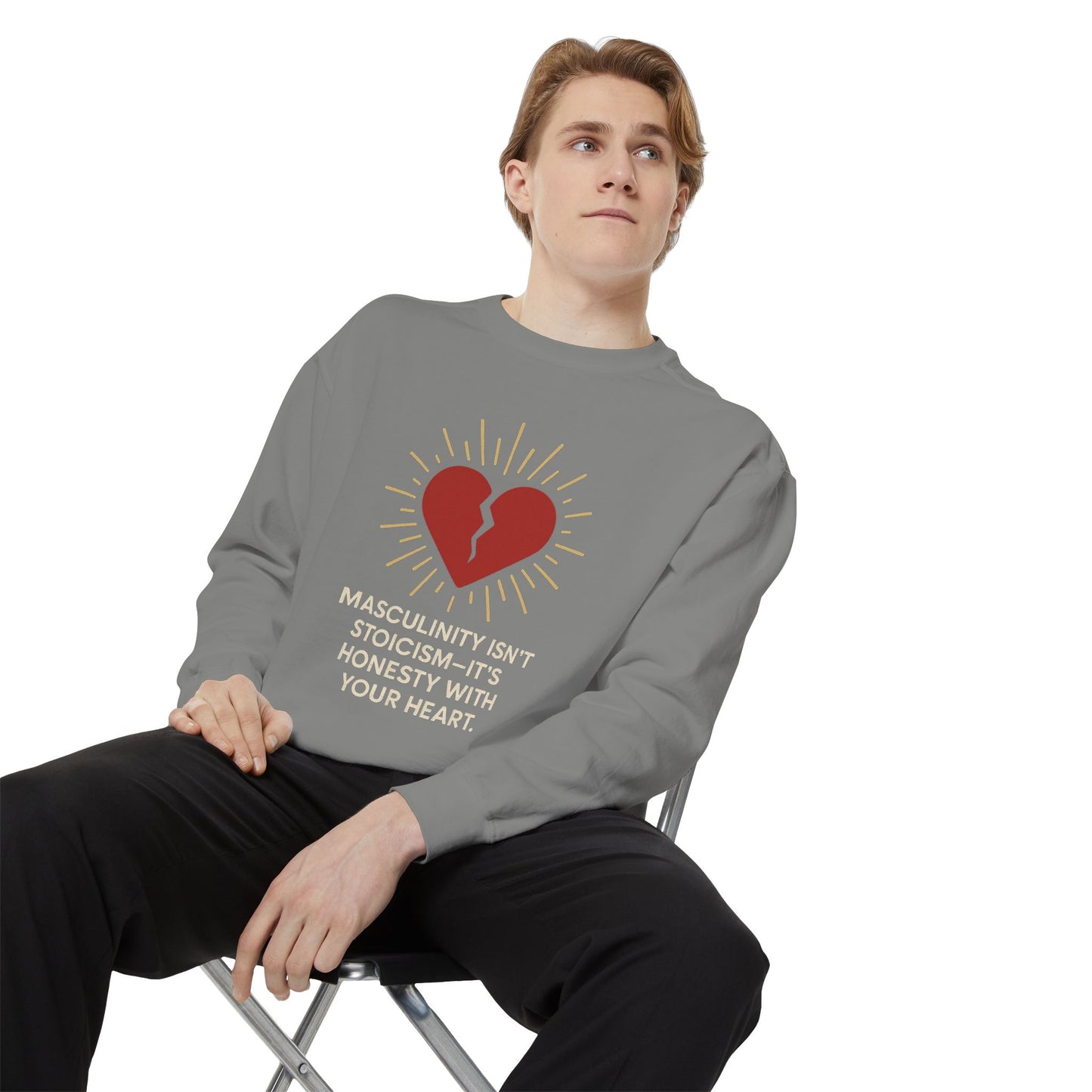 Heartfelt Unisex Sweatshirt - Perfect for Open Conversations, Gifts for Men, Casual Comfort Wear, Self-Expression Apparel