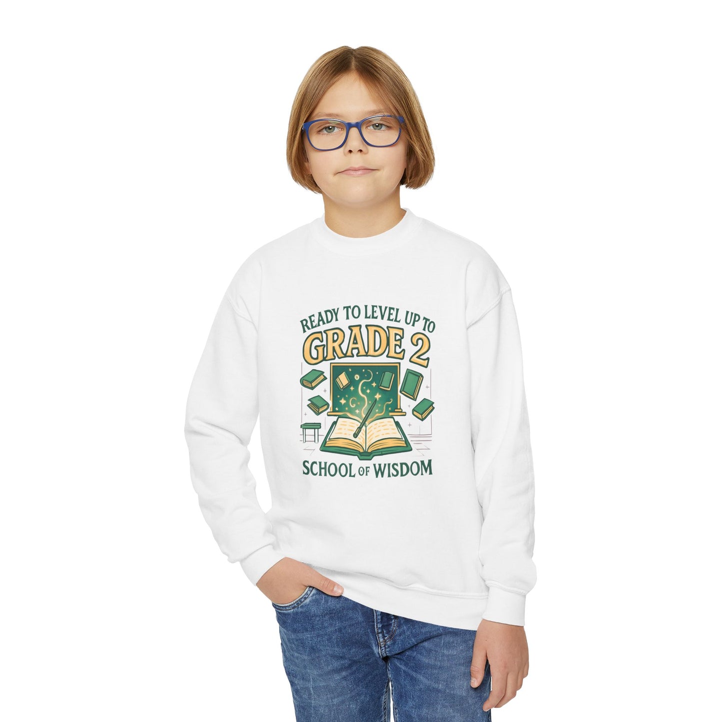 Learning Quest: Magical Grade 2 Adventure Sweatshirt for Back to School
