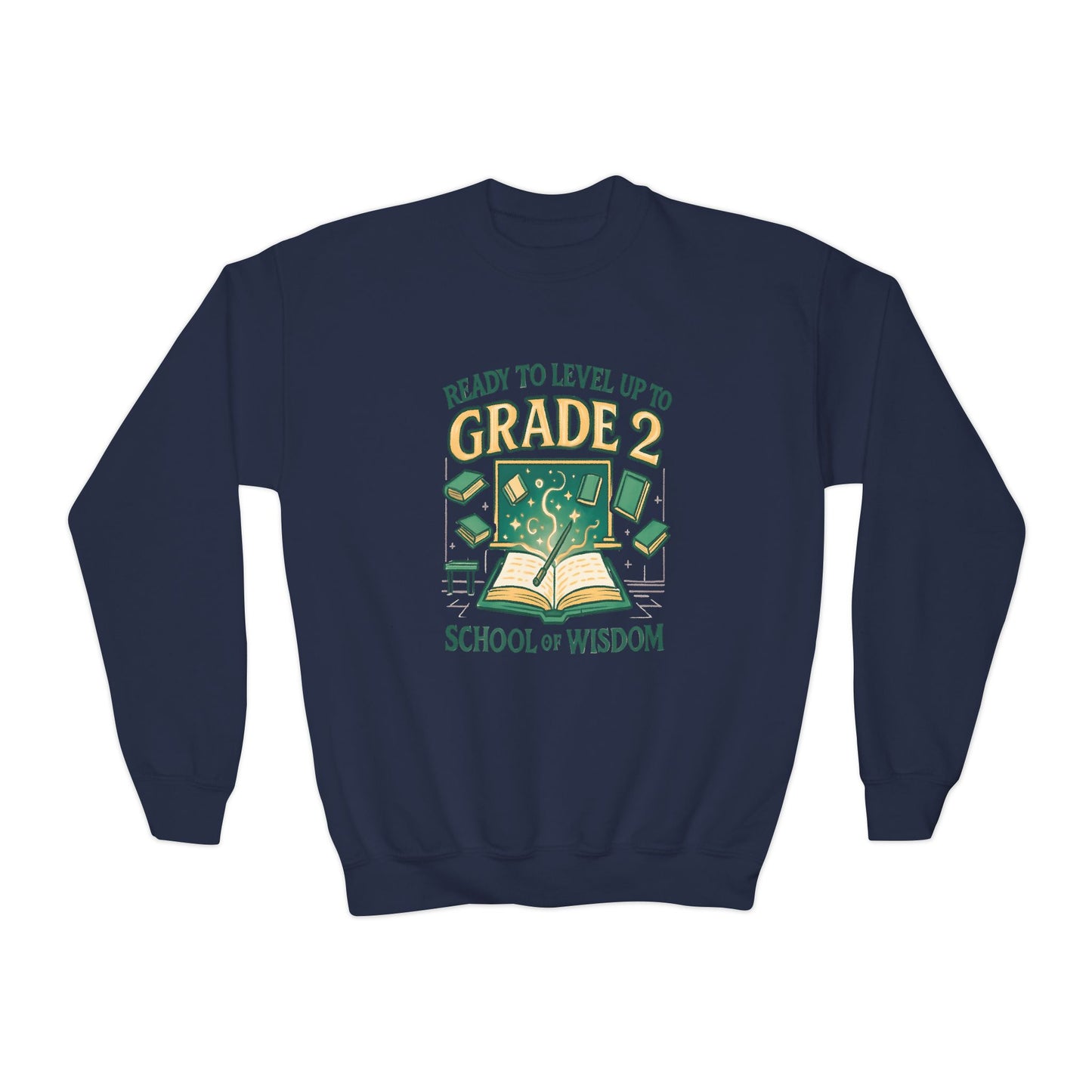 Learning Quest: Magical Grade 2 Adventure Sweatshirt for Back to School
