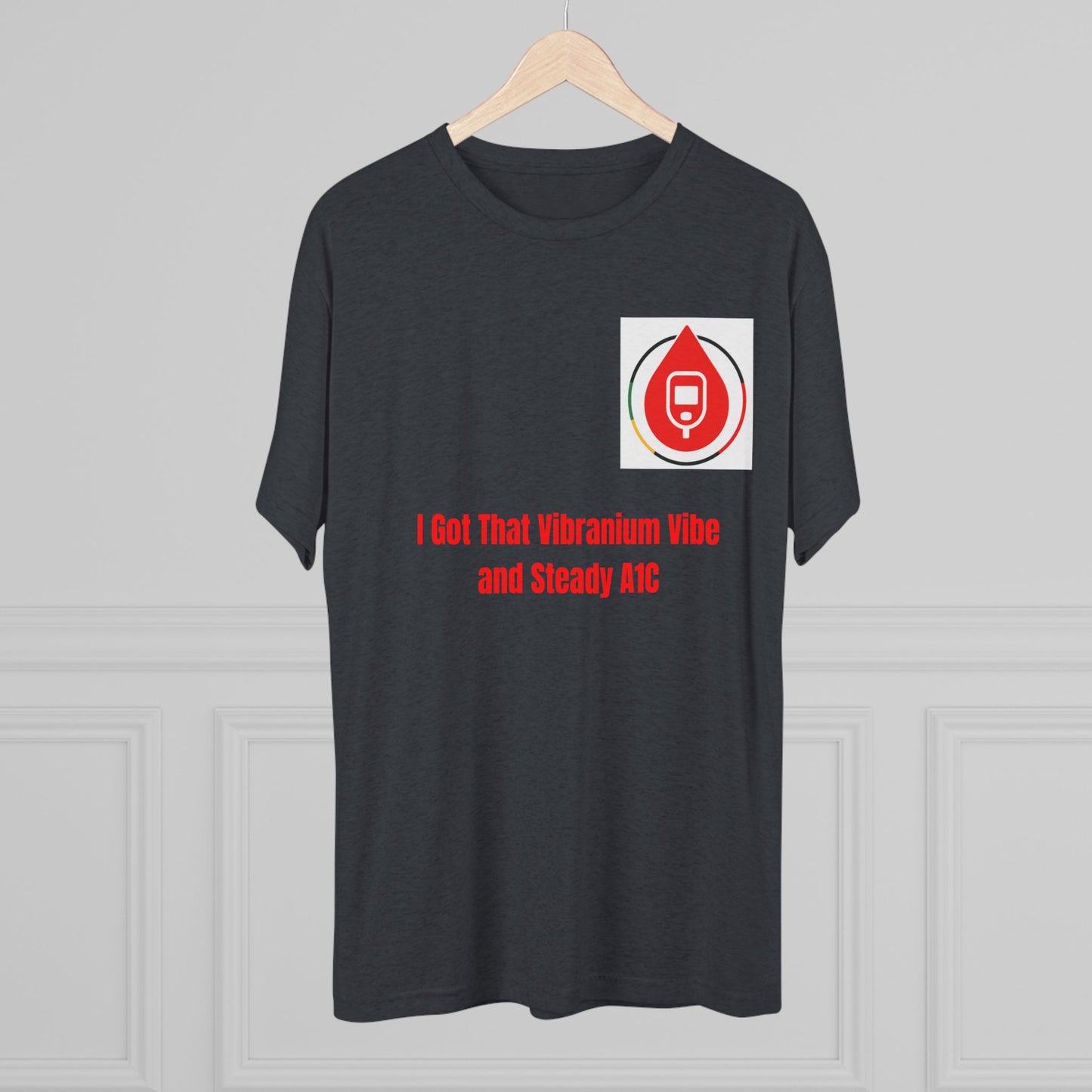 Vibranium Health Warrior, Sugar Management Crew Tee, Diabetes Management T-shirt, Diabetes Awareness Clothes, Diabetes Campaign Apparel