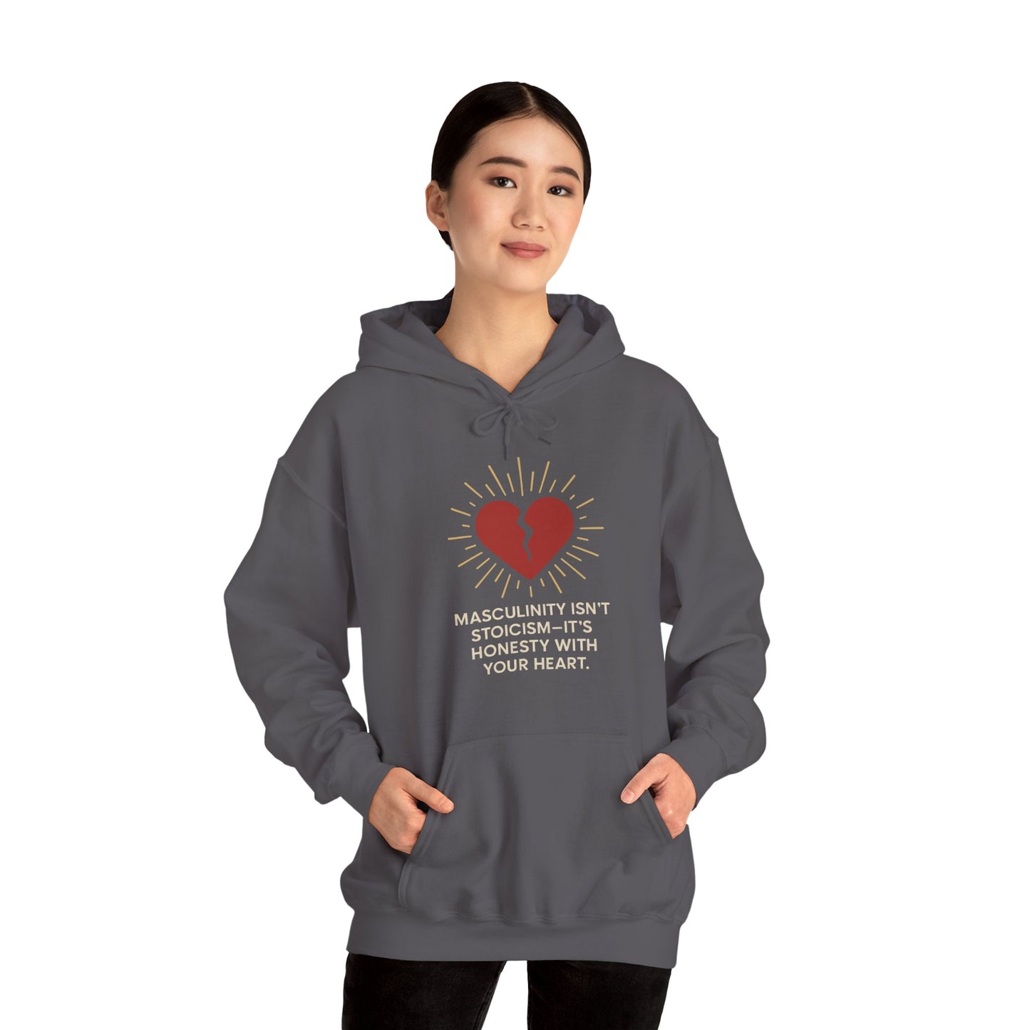 Heartfelt Affirmation Hoodie - Unisex Heavy Blend Sweatshirt, Cozy Gift, Casual Wear, Self-Care Reminder, Modern Style, Gender-Neutral