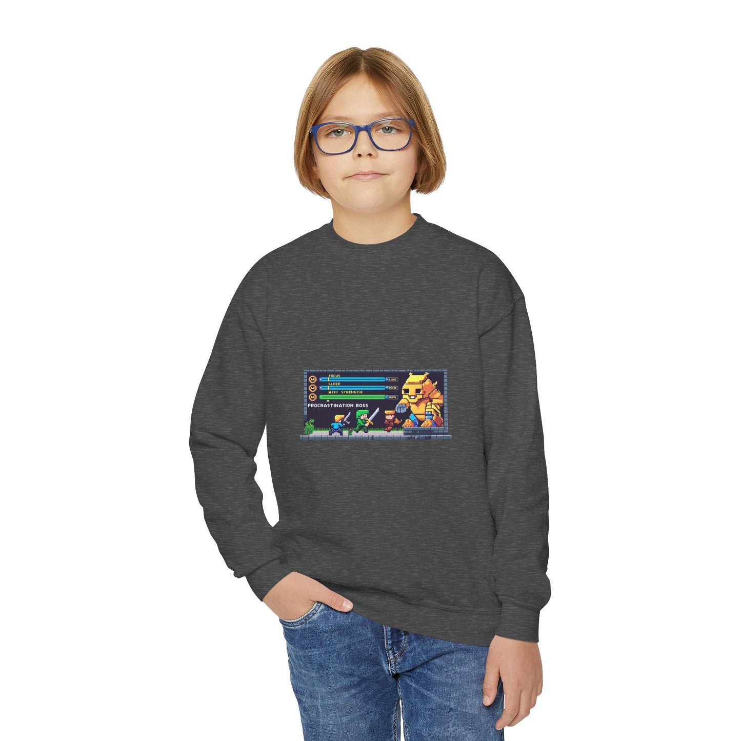 Youth Crewneck Sweatshirt with Fun Animal Design, Cozy Jumper for Kids, Perfect Gift for Birthdays, Holidays, & Everyday Wear