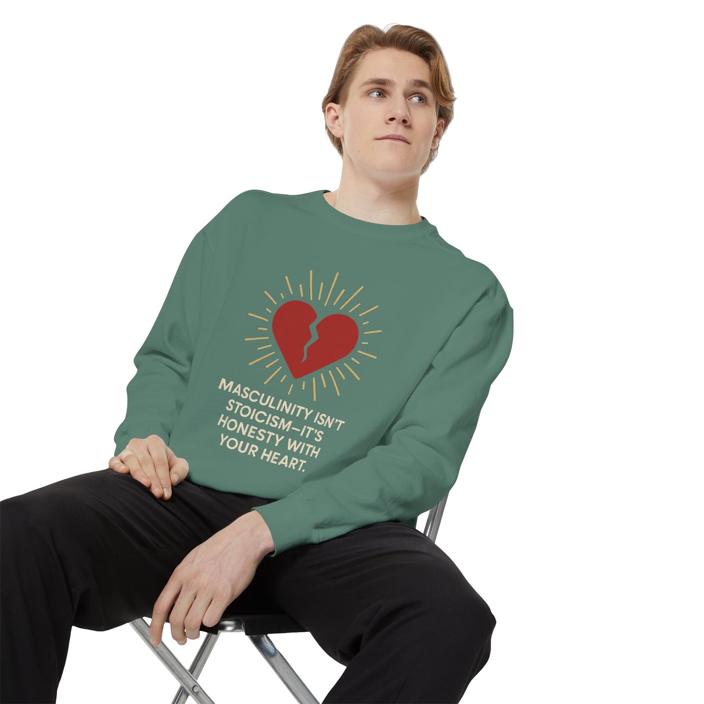Heartfelt Unisex Sweatshirt - Perfect for Open Conversations, Gifts for Men, Casual Comfort Wear, Self-Expression Apparel