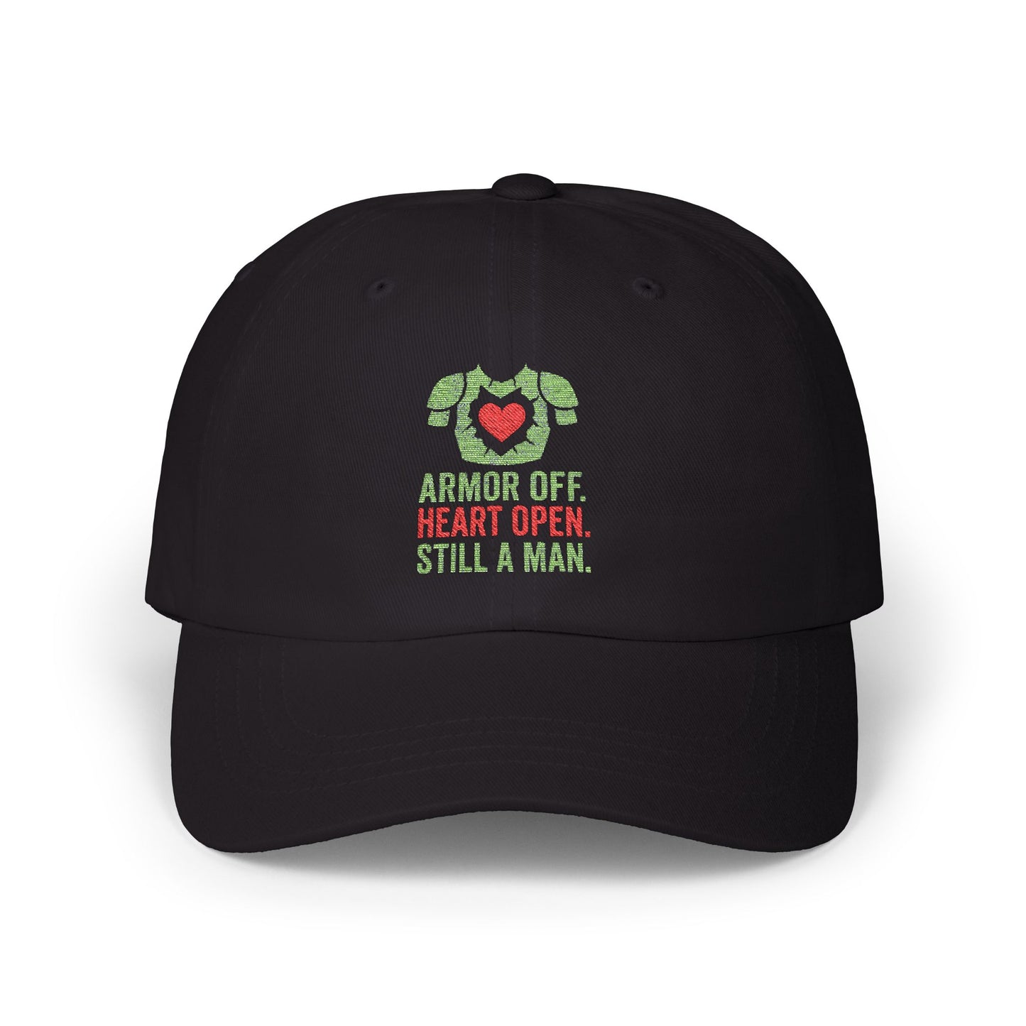 Classic Dad Cap with Heart Design, Casual Gift for Dads, Father's Day Cap, Comfortable Everyday Hat, Unisex Fashion Accessory