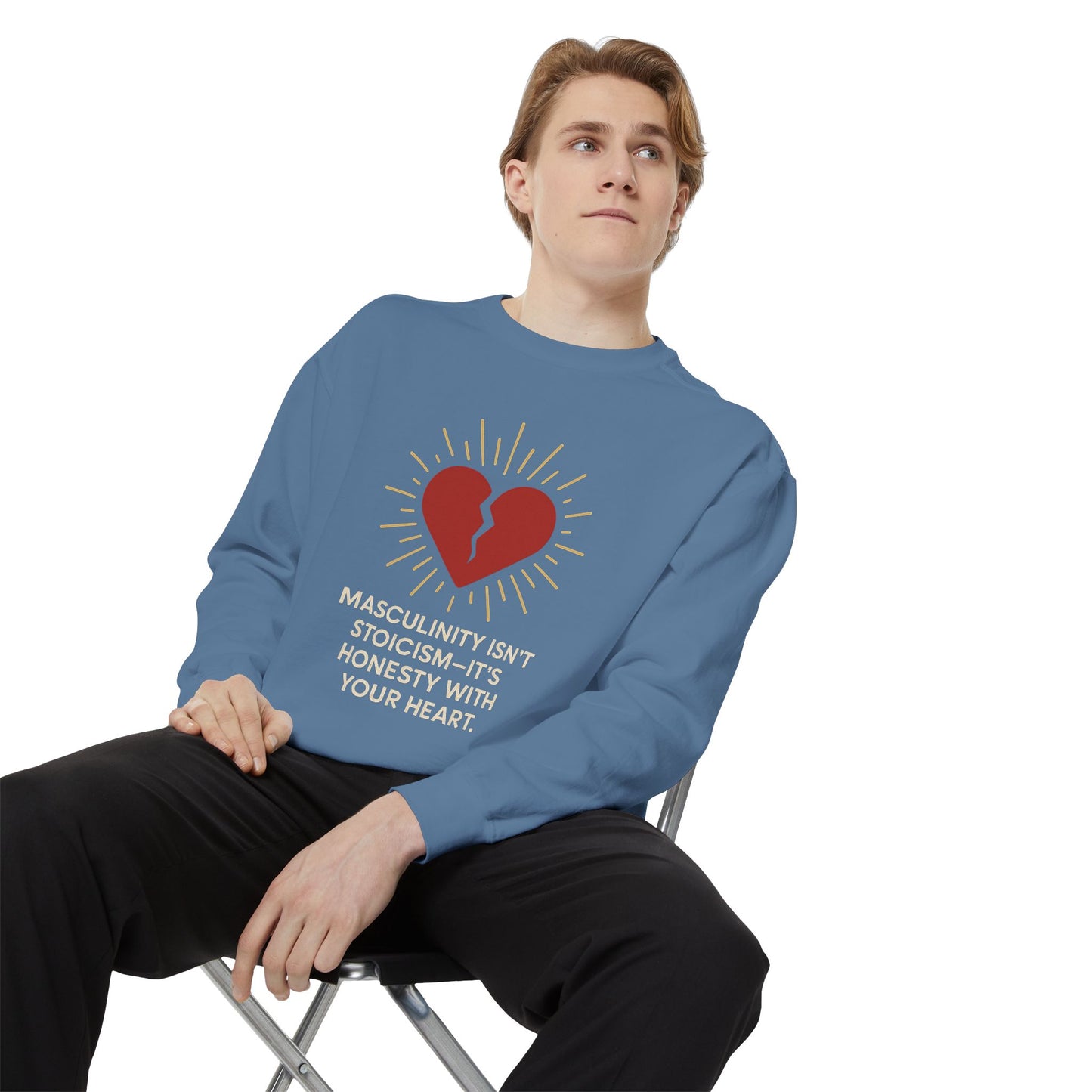 Heartfelt Unisex Sweatshirt - Perfect for Open Conversations, Gifts for Men, Casual Comfort Wear, Self-Expression Apparel