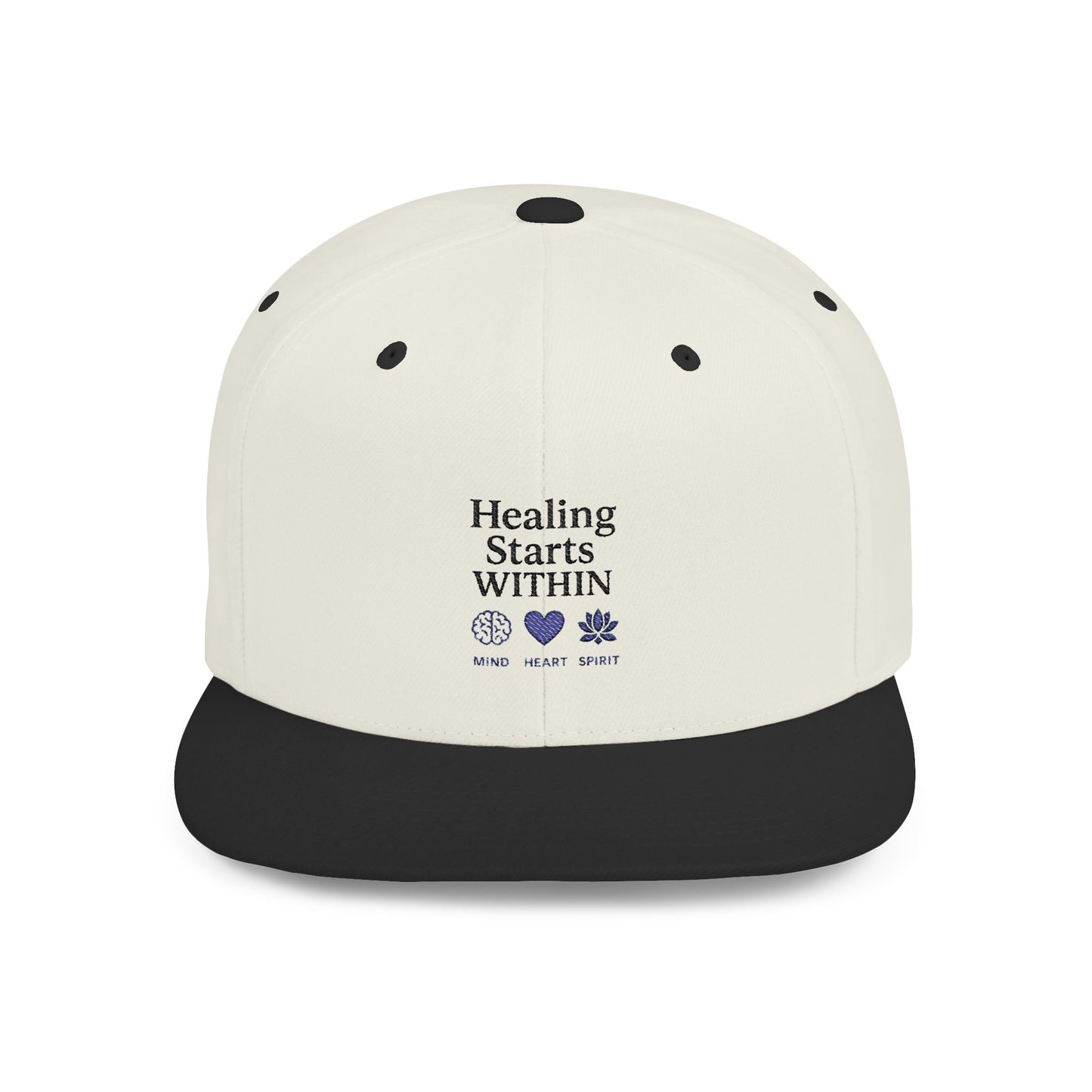 Healing Starts Within Flat Bill Snapback Hat | Motivational Cap for Wellness | Perfect Gift for Mental Health Advocates, Healing [...]