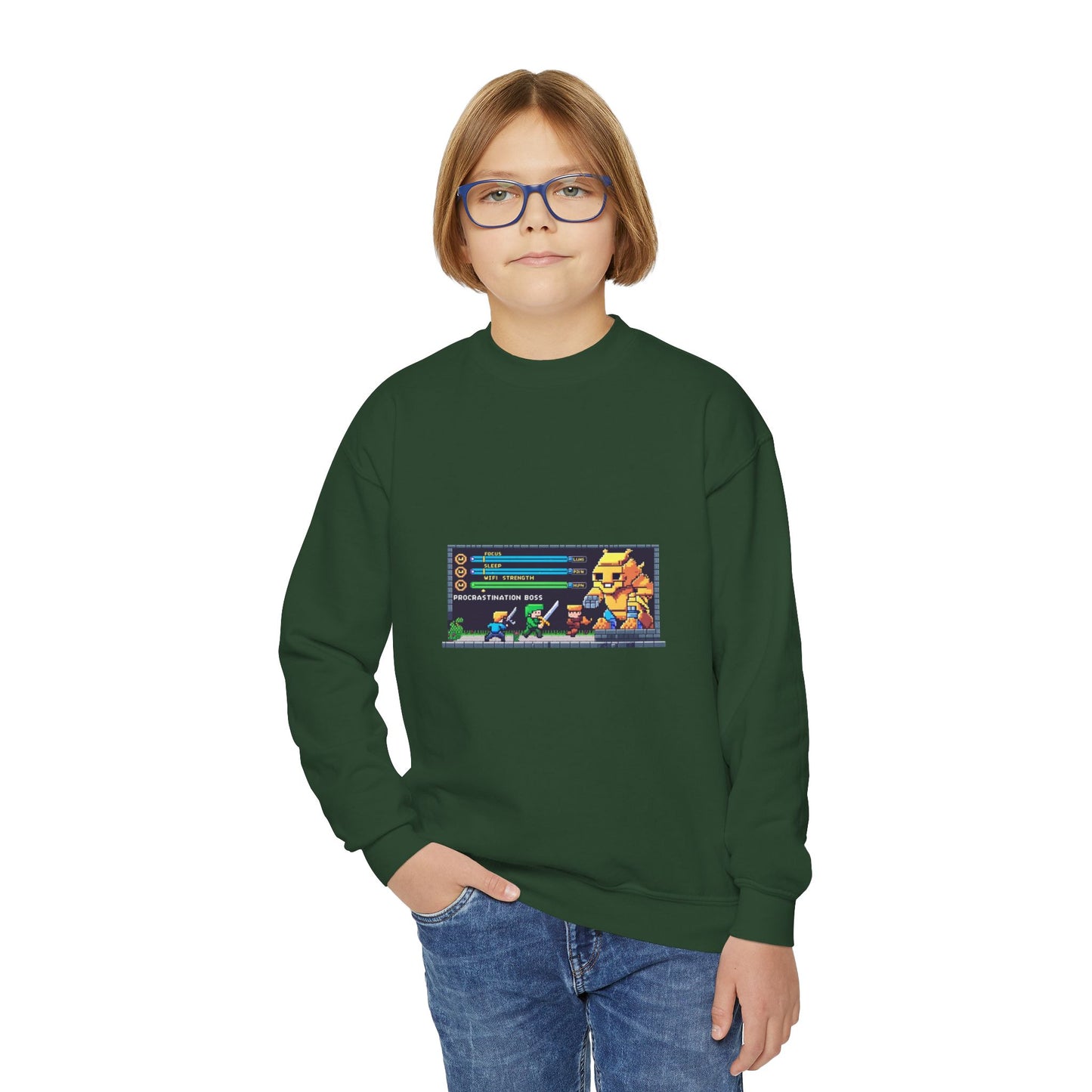 Youth Crewneck Sweatshirt with Fun Animal Design, Cozy Jumper for Kids, Perfect Gift for Birthdays, Holidays, & Everyday Wear