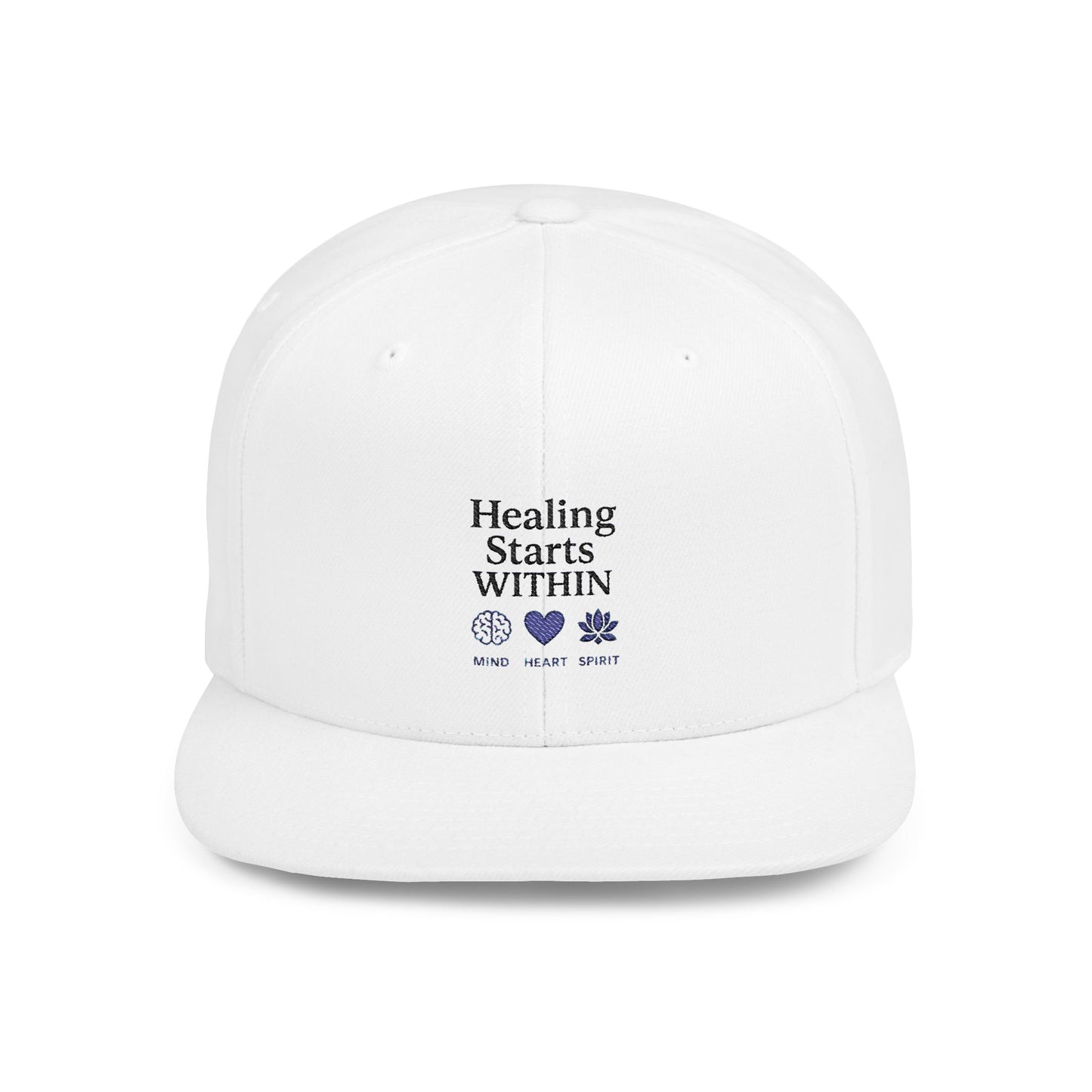Healing Starts Within Flat Bill Snapback Hat | Motivational Cap for Wellness | Perfect Gift for Mental Health Advocates, Healing [...]