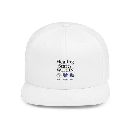 Healing Starts Within Flat Bill Snapback Hat | Motivational Cap for Wellness | Perfect Gift for Mental Health Advocates, Healing [...]