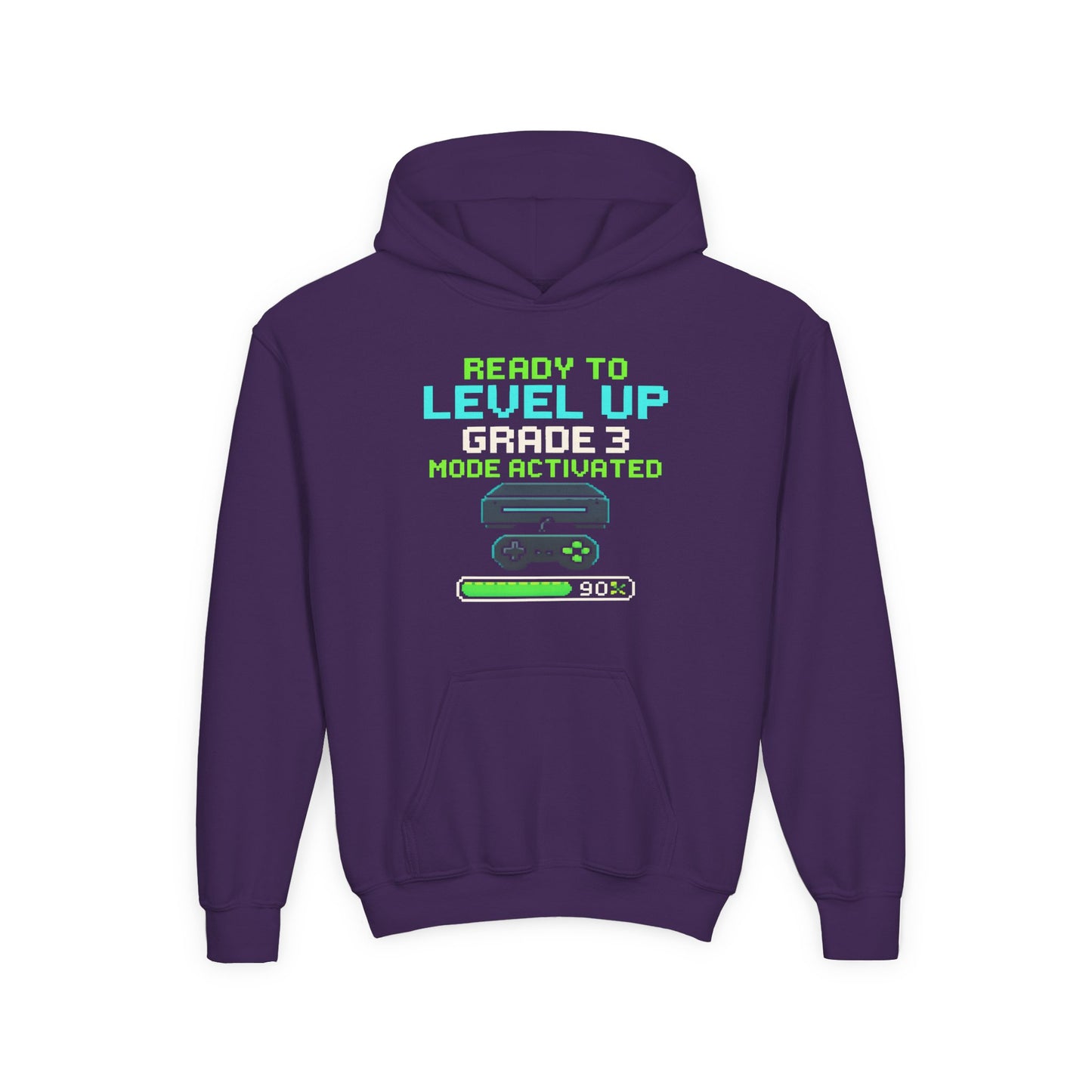 Ready to Level Up Hoodies, 8-Bit Leveling Glory for Back to School, Back to School Hoodies