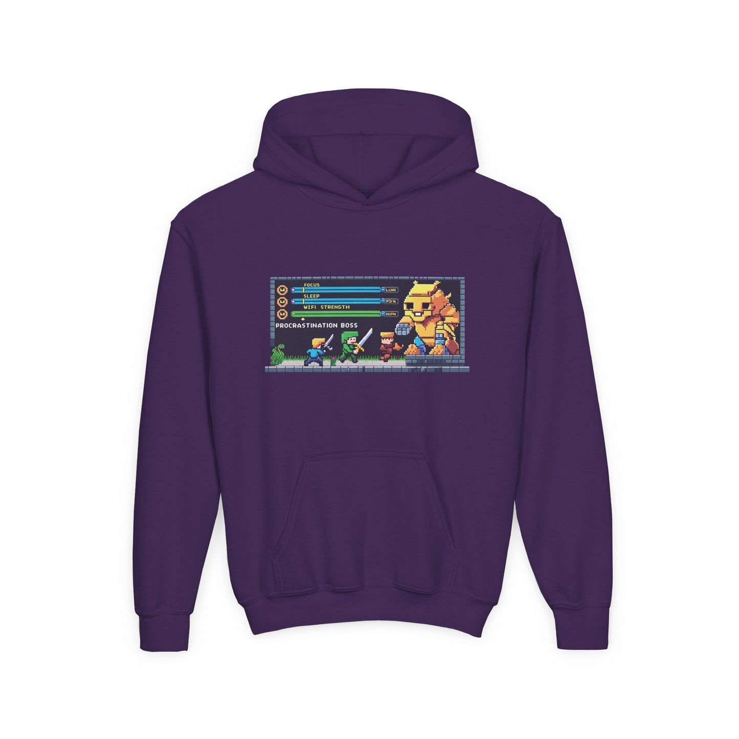 Youth Video Game Graphic Hoodie, Cozy Gaming Sweatshirt, Perfect for Kids, Gamer Gift, Fun Winter Apparel