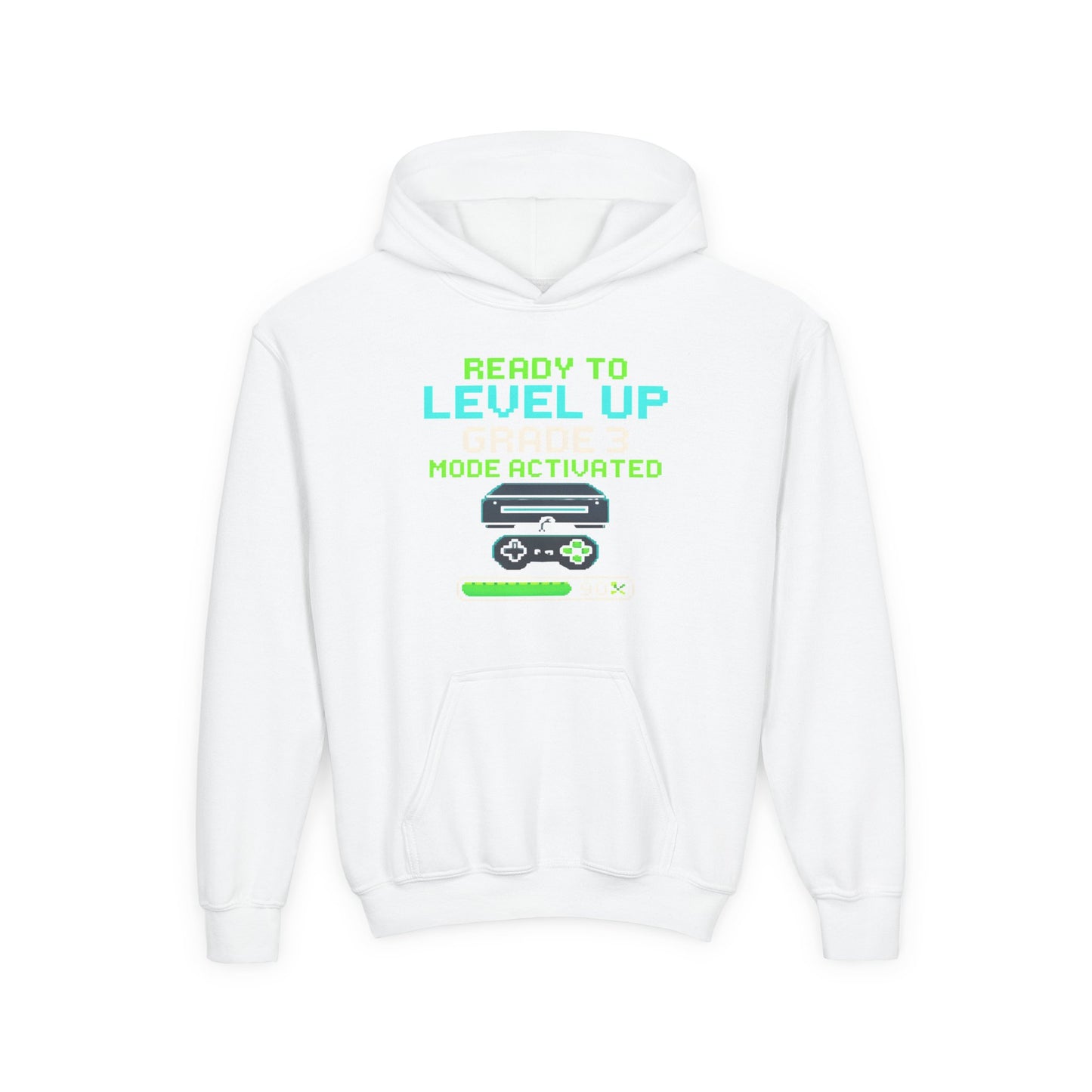 Ready to Level Up Hoodies, 8-Bit Leveling Glory for Back to School, Back to School Hoodies