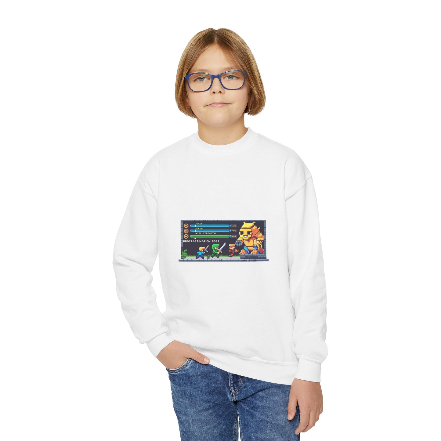 Youth Crewneck Sweatshirt with Fun Animal Design, Cozy Jumper for Kids, Perfect Gift for Birthdays, Holidays, & Everyday Wear