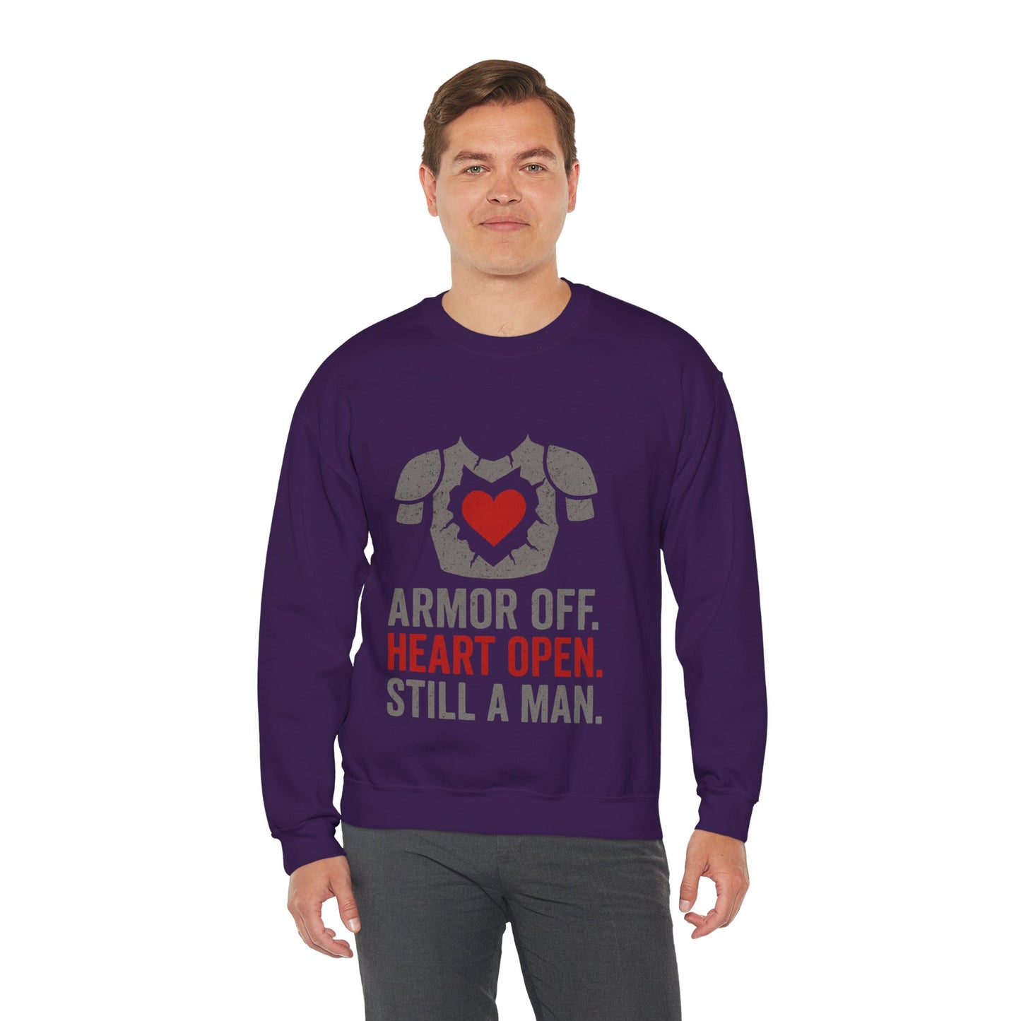 Heartfelt Armor Crewneck Sweatshirt | Cozy Unisex Sweatshirt for Men