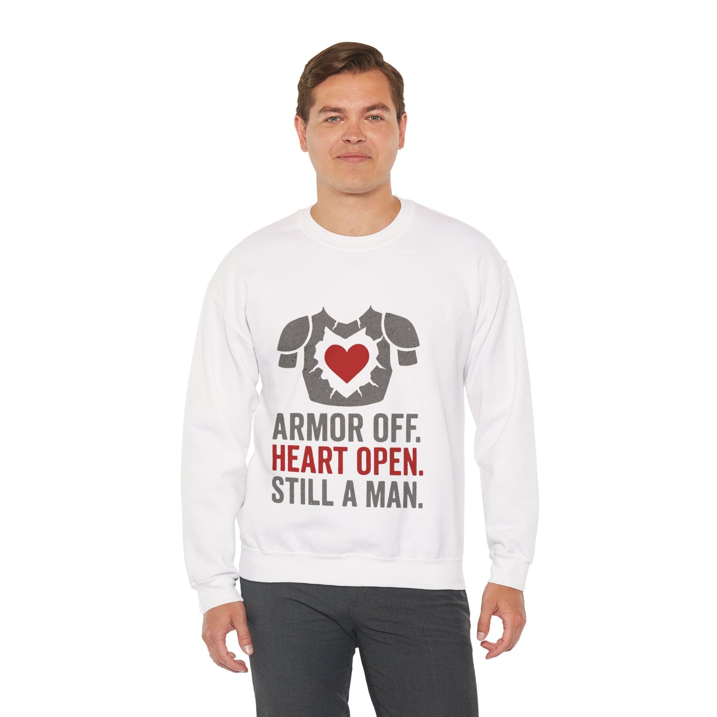 Heartfelt Armor Crewneck Sweatshirt | Cozy Unisex Sweatshirt for Men
