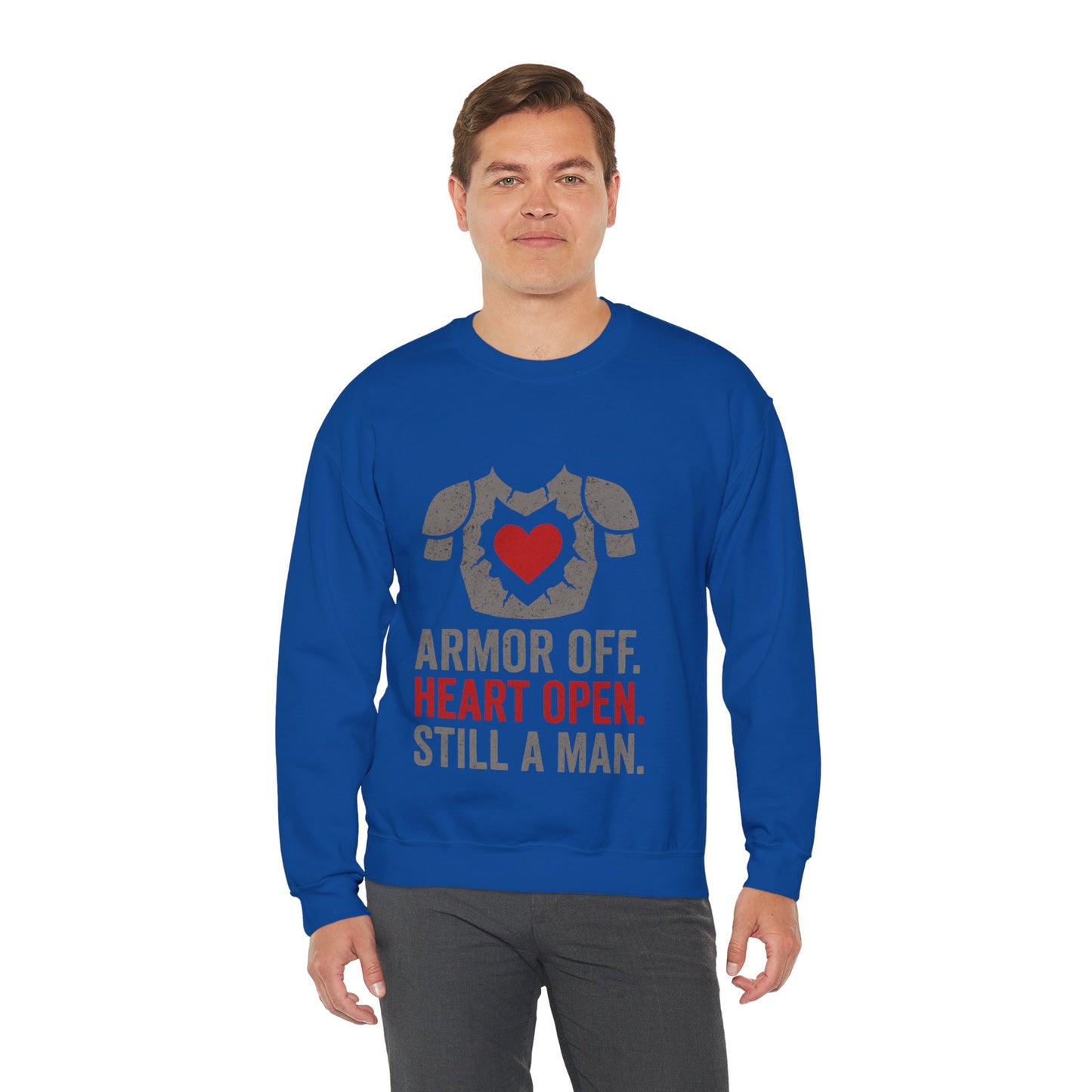 Heartfelt Armor Crewneck Sweatshirt | Cozy Unisex Sweatshirt for Men