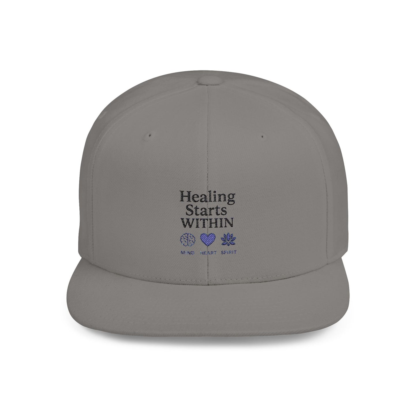 Healing Starts Within Flat Bill Snapback Hat | Motivational Cap for Wellness | Perfect Gift for Mental Health Advocates, Healing [...]