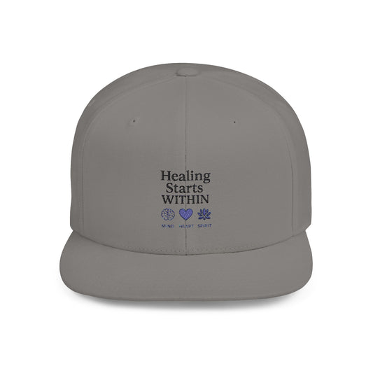 Healing Starts Within Flat Bill Snapback Hat | Motivational Cap for Wellness | Perfect Gift for Mental Health Advocates, Healing [...]