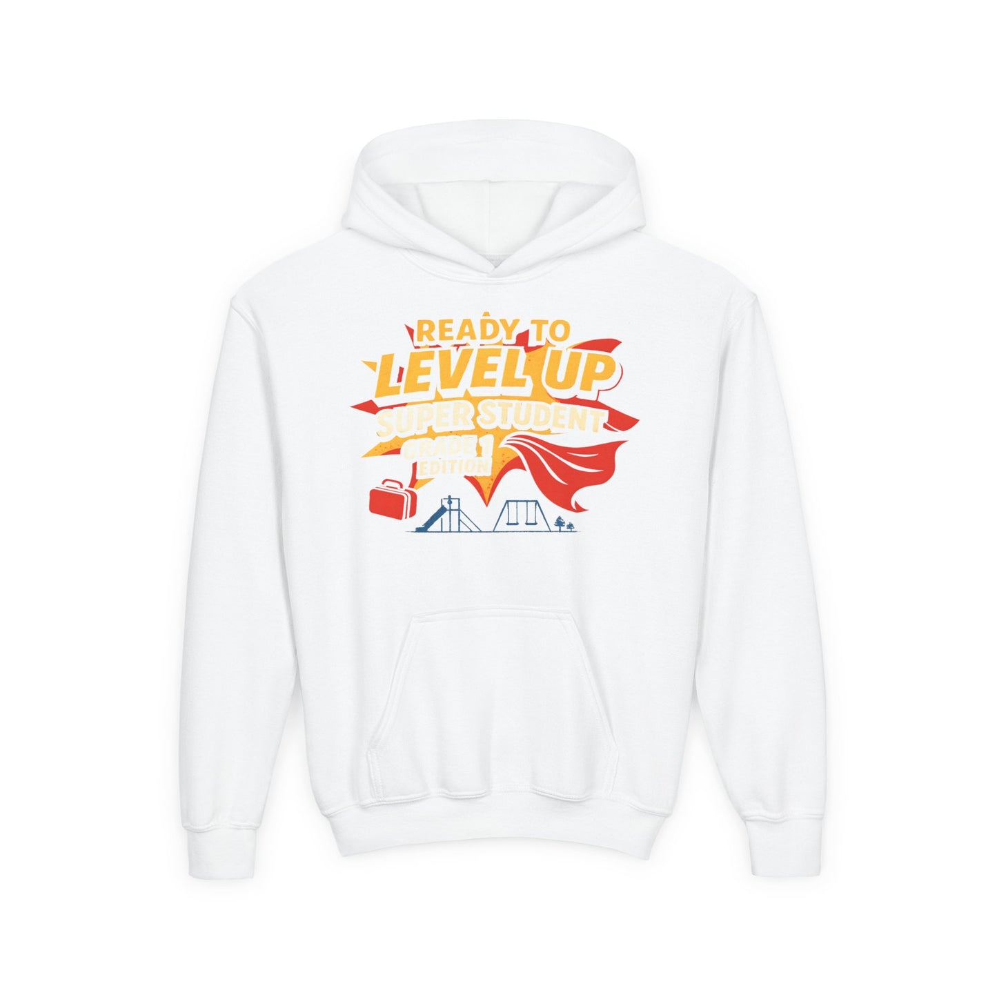 Superhero School Adventure Hoodie for Back to School, Cool Back to School Hoodie