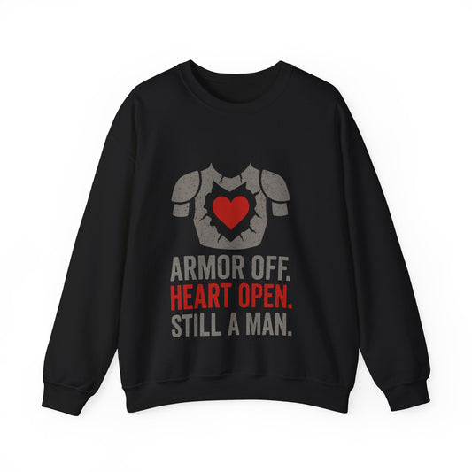 Heartfelt Armor Crewneck Sweatshirt | Cozy Unisex Sweatshirt for Men