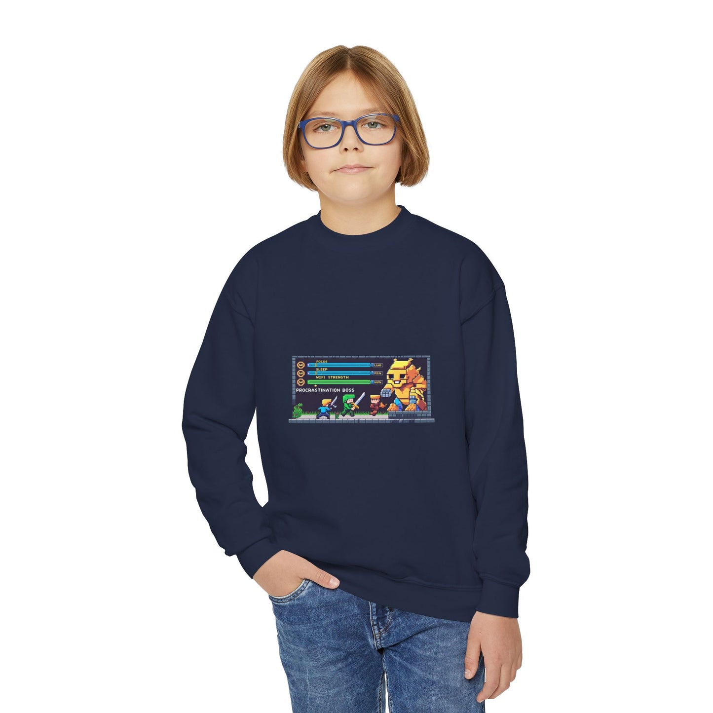 Youth Crewneck Sweatshirt with Fun Animal Design, Cozy Jumper for Kids, Perfect Gift for Birthdays, Holidays, & Everyday Wear