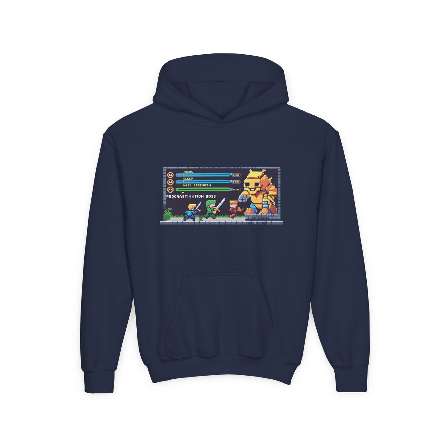 Youth Video Game Graphic Hoodie, Cozy Gaming Sweatshirt, Perfect for Kids, Gamer Gift, Fun Winter Apparel