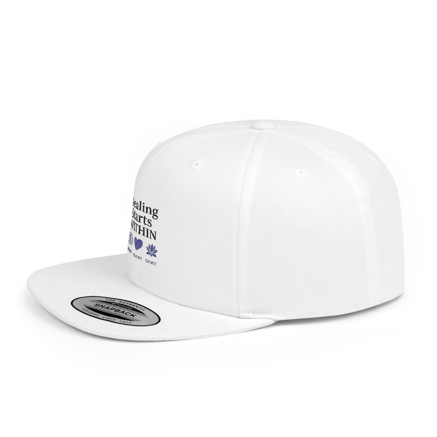 Healing Starts Within Flat Bill Snapback Hat | Motivational Cap for Wellness | Perfect Gift for Mental Health Advocates, Healing [...]