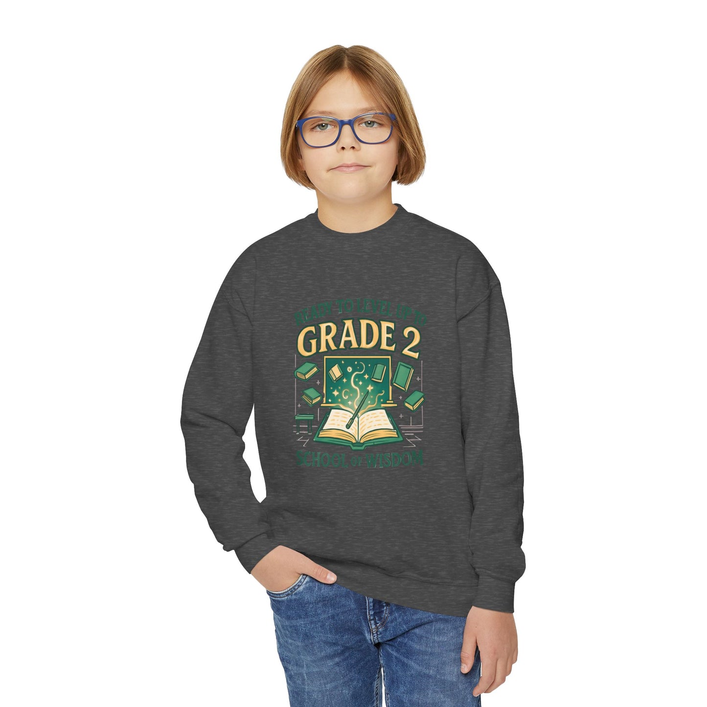 Learning Quest: Magical Grade 2 Adventure Sweatshirt for Back to School