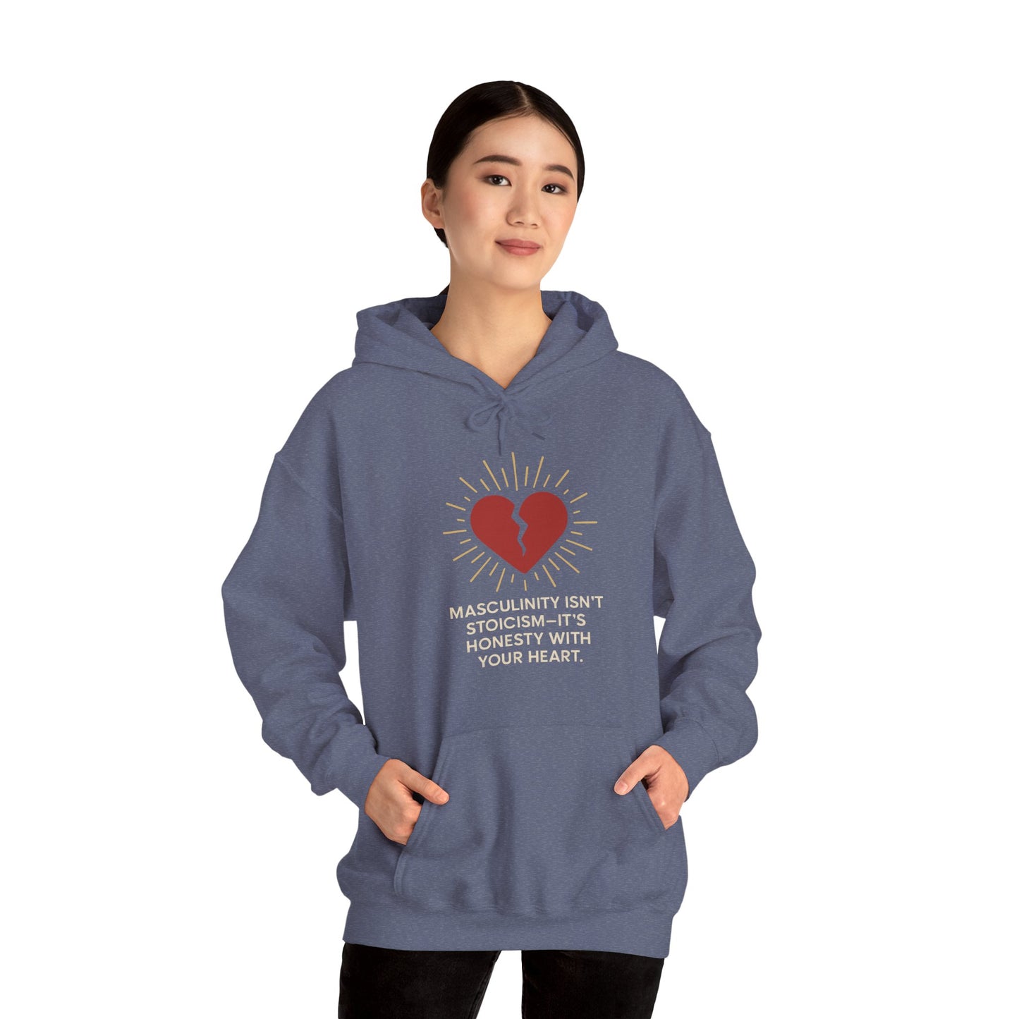 Heartfelt Affirmation Hoodie - Unisex Heavy Blend Sweatshirt, Cozy Gift, Casual Wear, Self-Care Reminder, Modern Style, Gender-Neutral