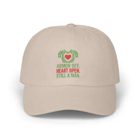 Classic Dad Cap with Heart Design, Casual Gift for Dads, Father's Day Cap, Comfortable Everyday Hat, Unisex Fashion Accessory