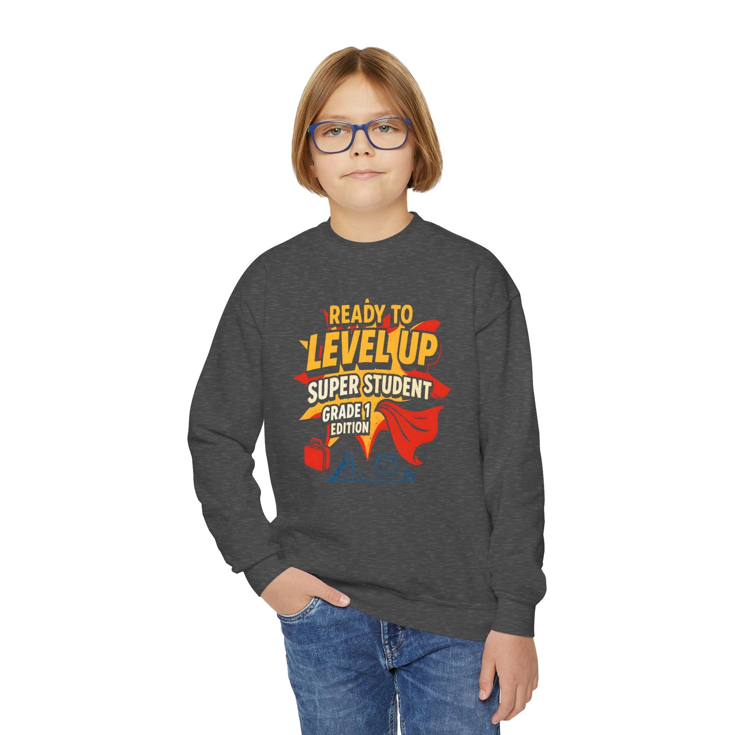 Super Student Level Up Sweatshirt for Back to School