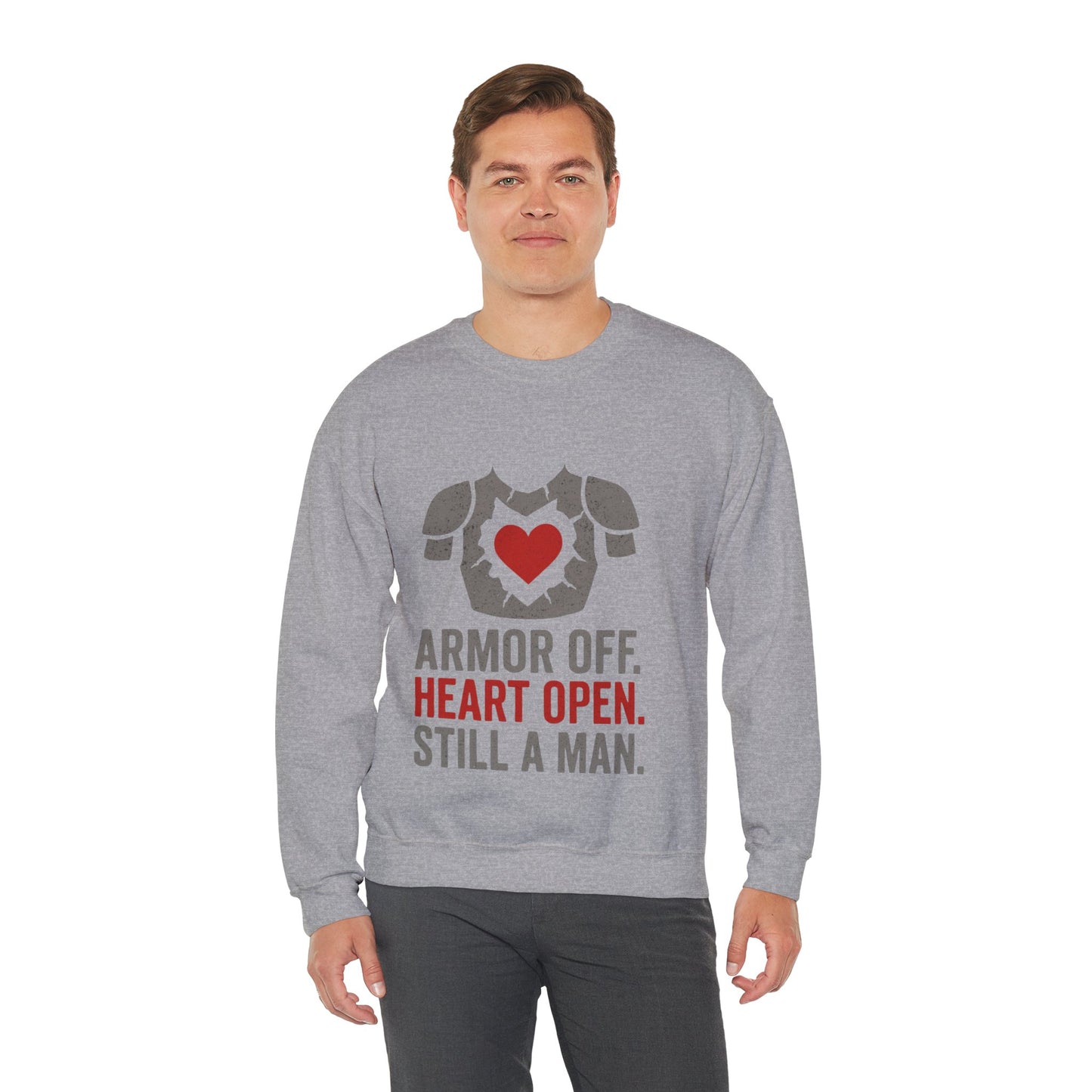 Heartfelt Armor Crewneck Sweatshirt | Cozy Unisex Sweatshirt for Men