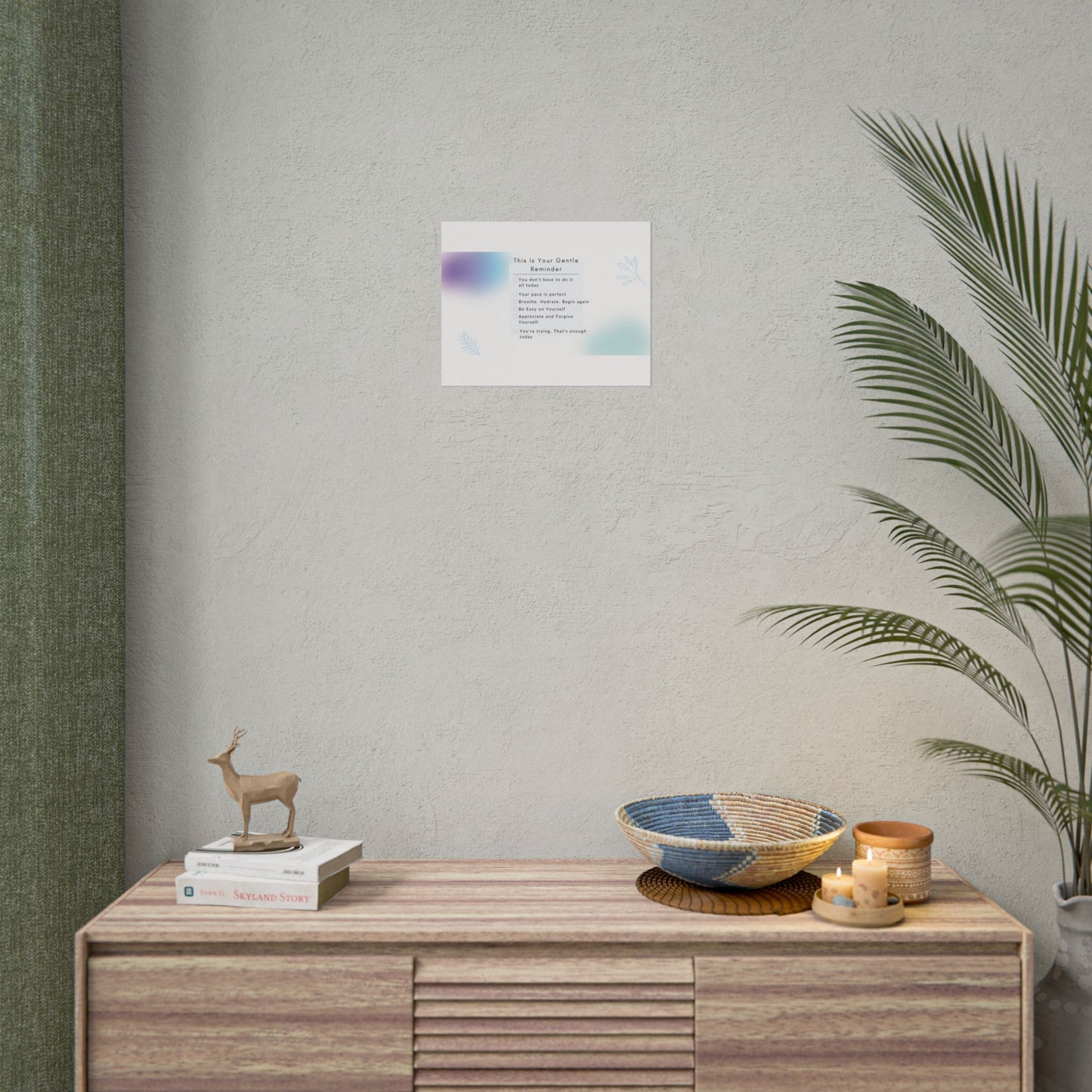 Gentle Reminder Rolled Poster, Motivational Wall Art, Affirmation Decor, Self-Care Gift, Modern Print, Inspiring Home Decor
