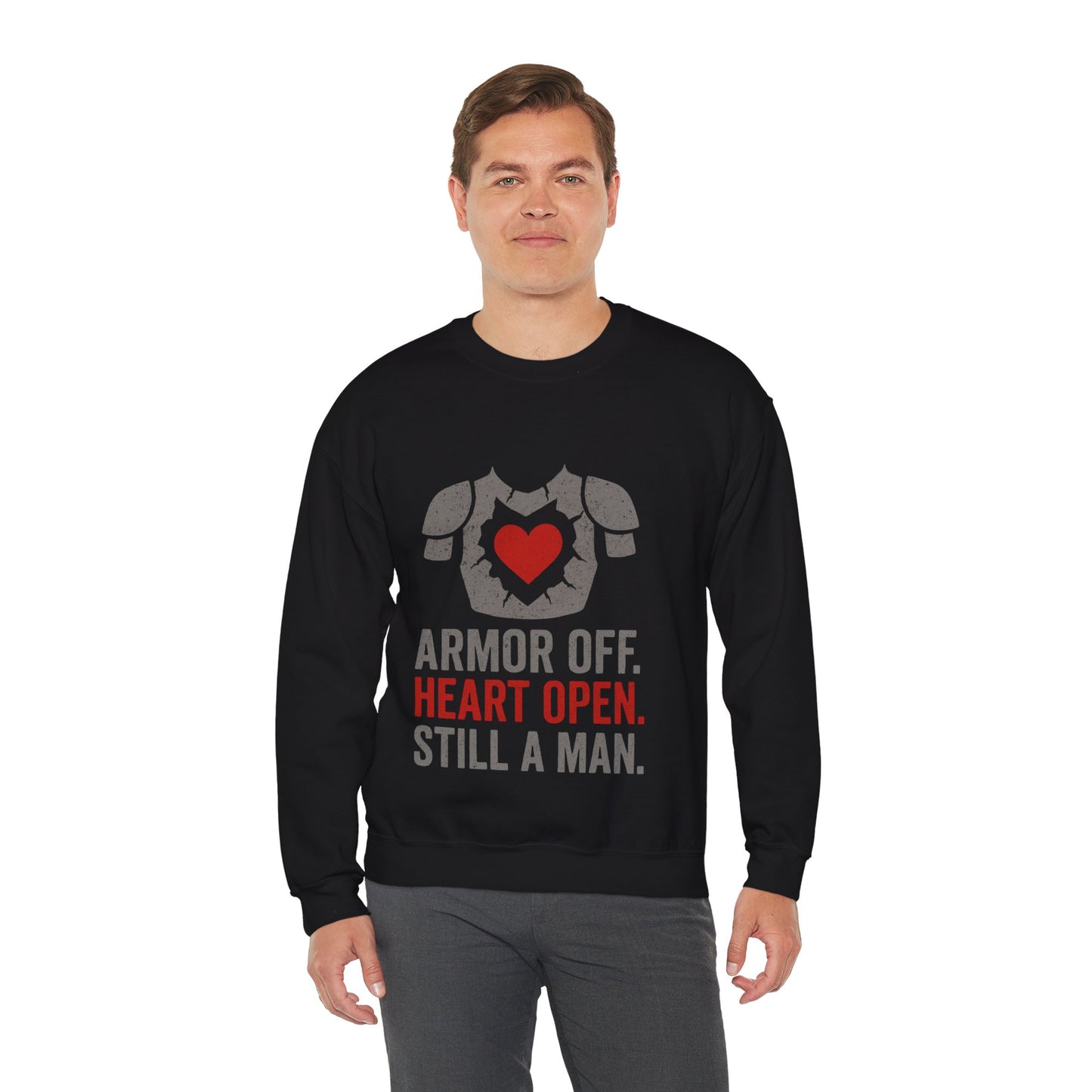 Heartfelt Armor Crewneck Sweatshirt | Cozy Unisex Sweatshirt for Men