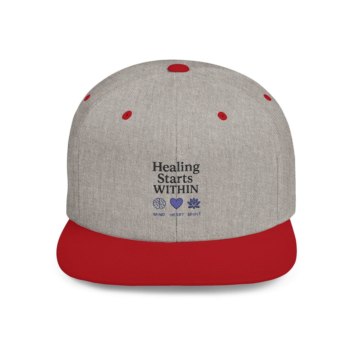 Healing Starts Within Flat Bill Snapback Hat | Motivational Cap for Wellness | Perfect Gift for Mental Health Advocates, Healing [...]