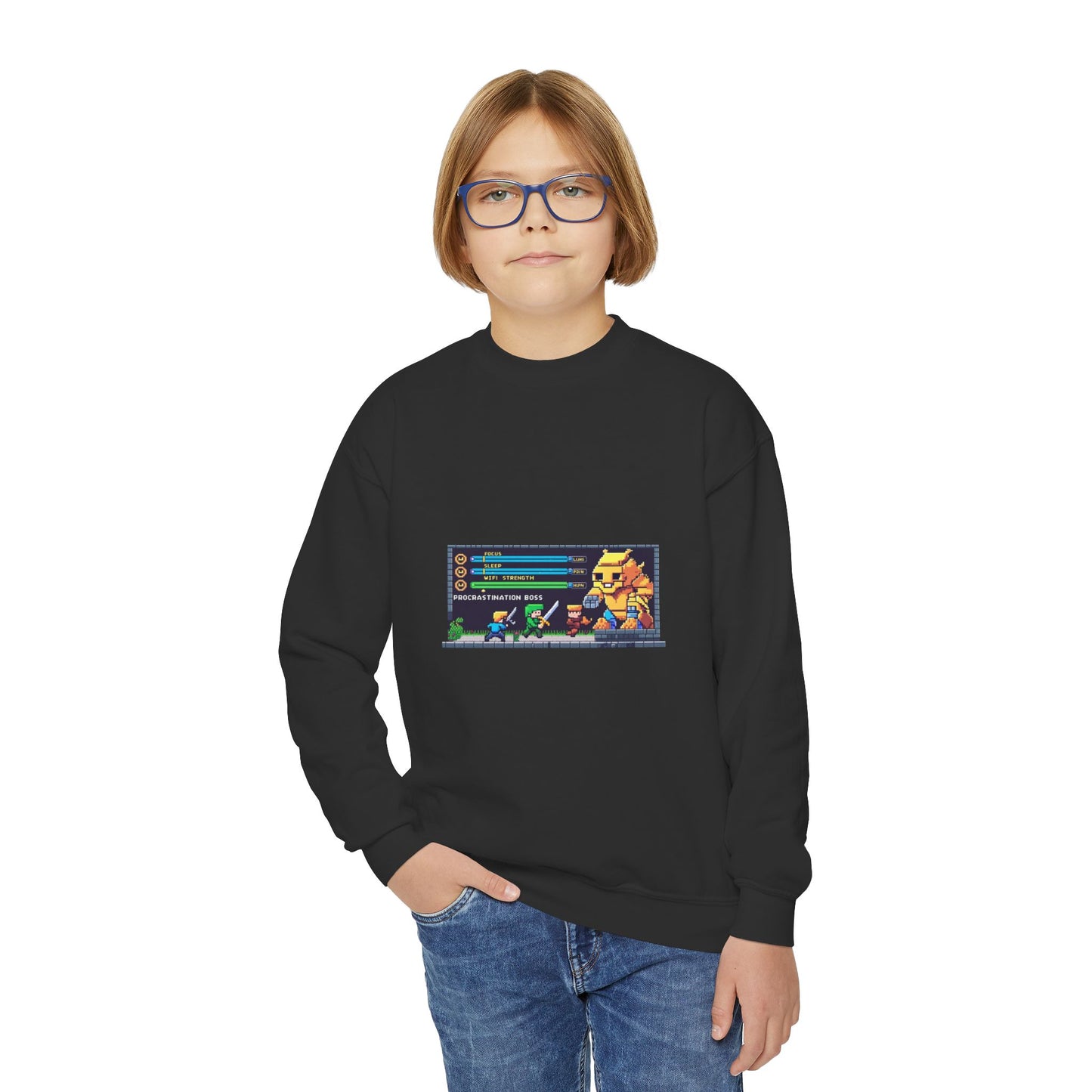 Youth Crewneck Sweatshirt with Fun Animal Design, Cozy Jumper for Kids, Perfect Gift for Birthdays, Holidays, & Everyday Wear