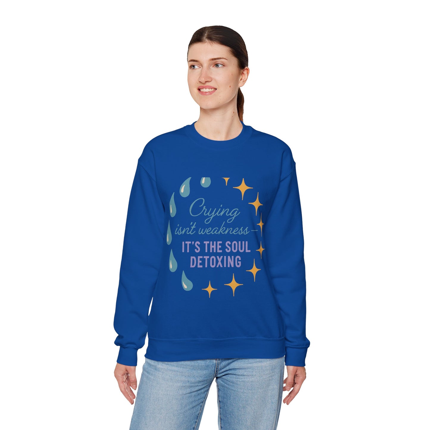 Soul Detoxing Unisex Crewneck Sweatshirt, Emotional Support Apparel, Comfort Gift, Inspirational Clothing, Cozy Layering Piece