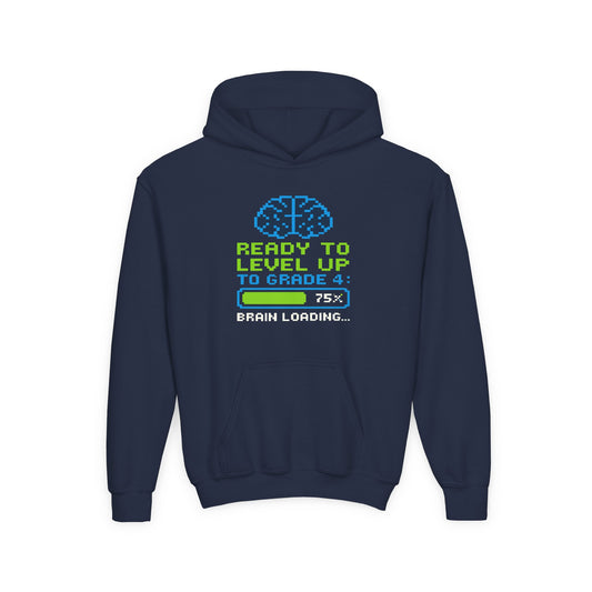 Pixel Brain Loading Hoodie for Back to School, Cool Back to School Hoodie