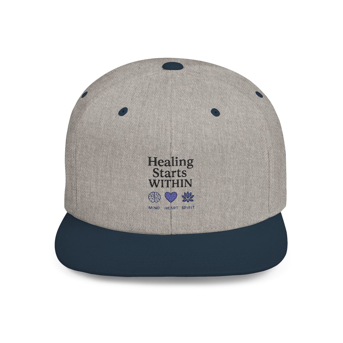 Healing Starts Within Flat Bill Snapback Hat | Motivational Cap for Wellness | Perfect Gift for Mental Health Advocates, Healing [...]